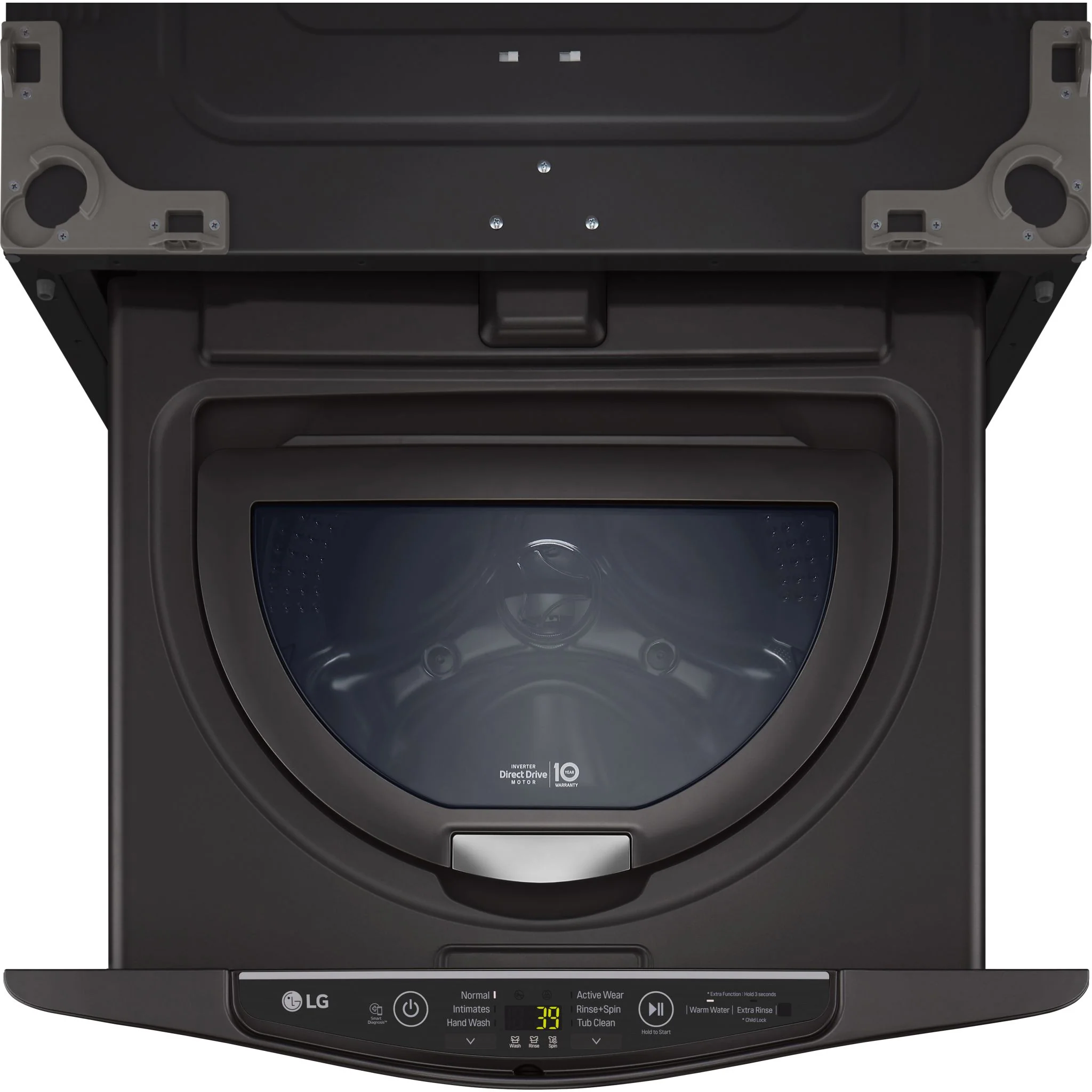 LG 1.1.cu.ft. TWINWash™ Pedestal Washer - Black (WD200CB) - Image 2