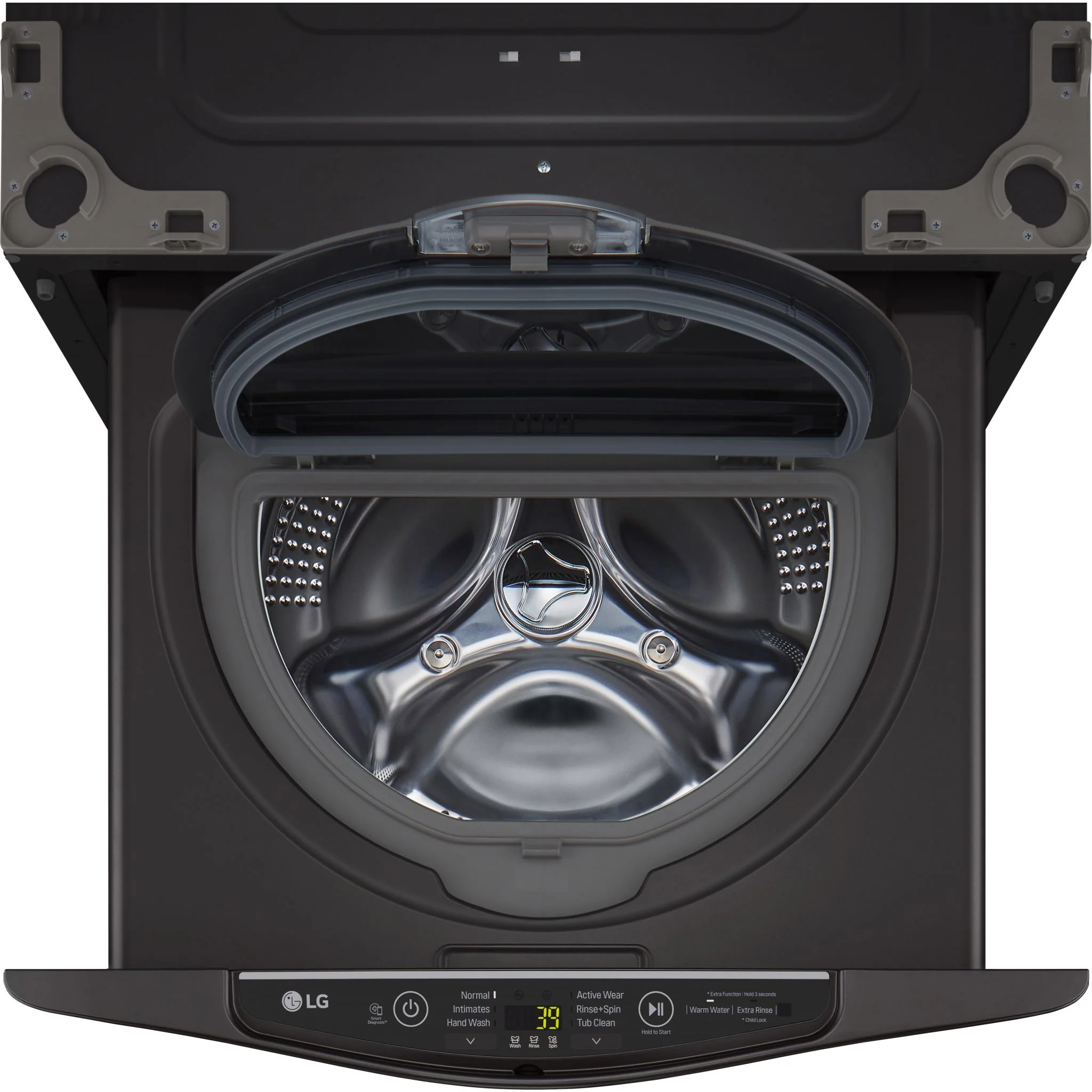 LG 1.1.cu.ft. TWINWash™ Pedestal Washer - Black (WD200CB) - Image 3