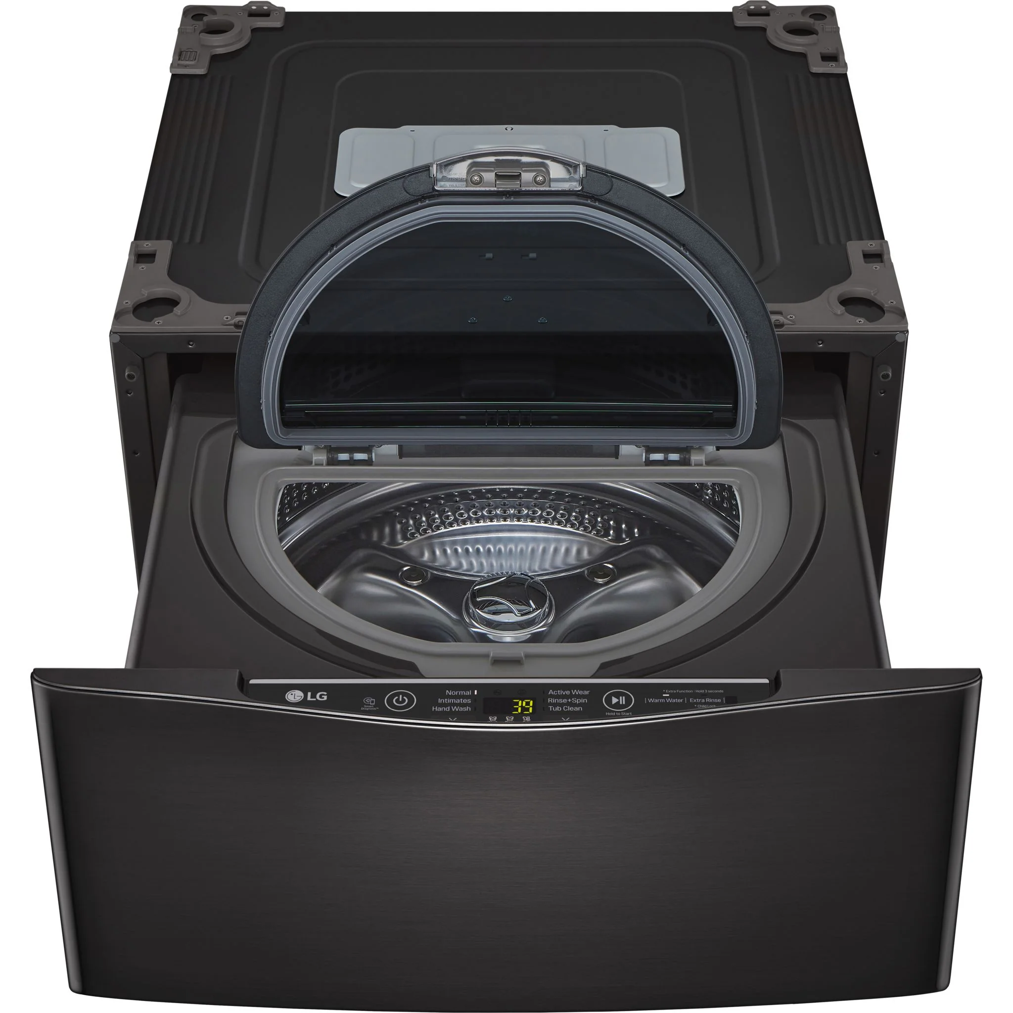 LG 1.1.cu.ft. TWINWash™ Pedestal Washer - Black (WD200CB) - Image 4