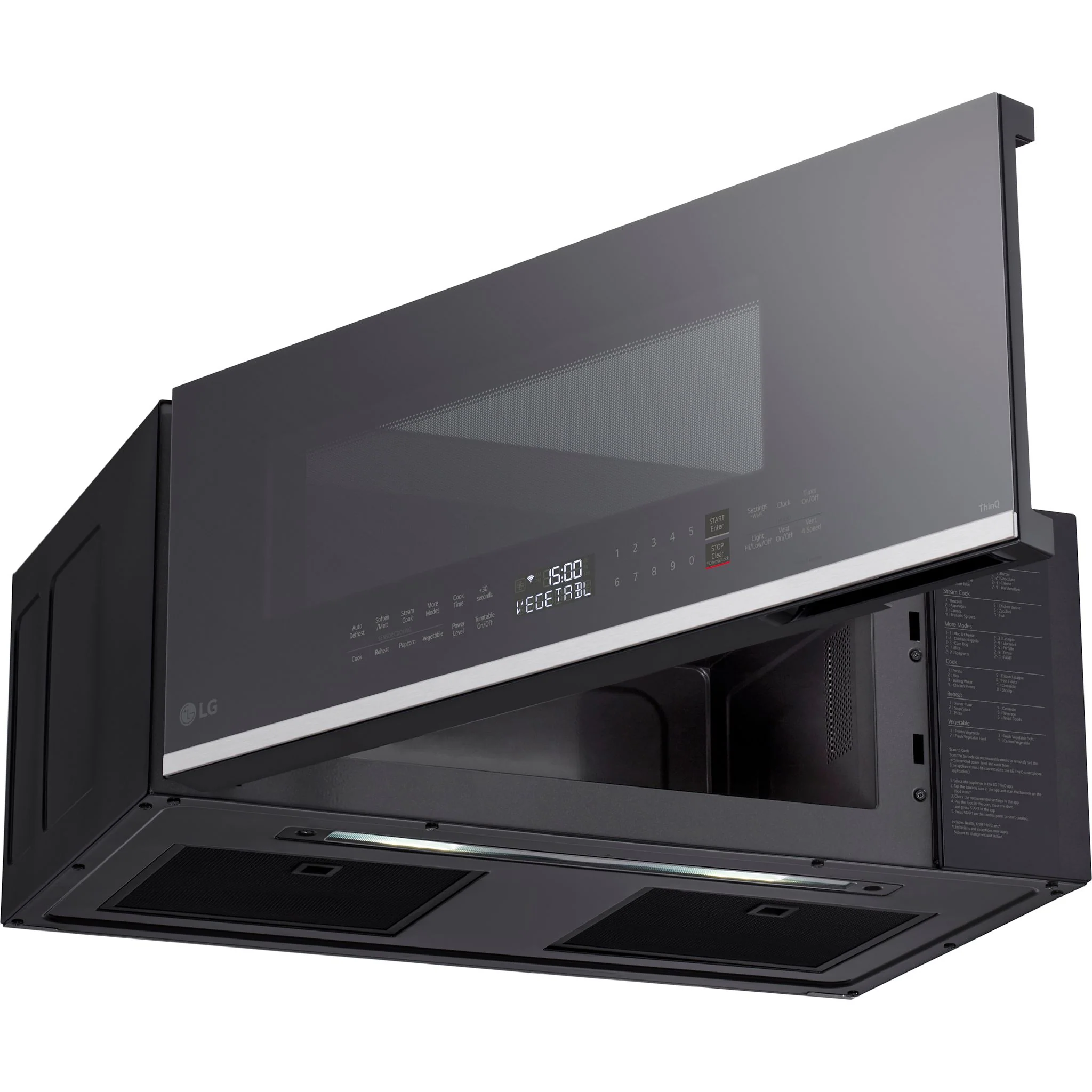 LG 1.3 cu. ft. Smart Low Profile Over-the-Range Microwave Oven with Sensor Cook - Stainless (MVEF1337F) - Image 10