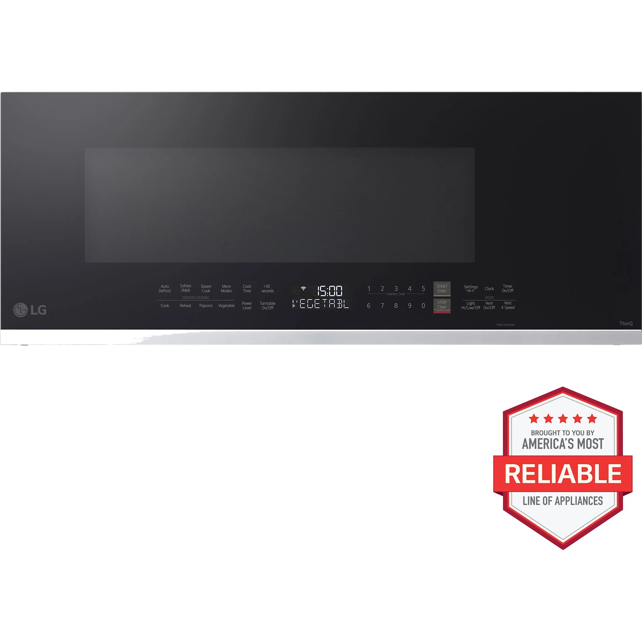 LG 1.3 cu. ft. Smart Low Profile Over-the-Range Microwave Oven with Sensor Cook - Stainless (MVEF1337F) - Image 12