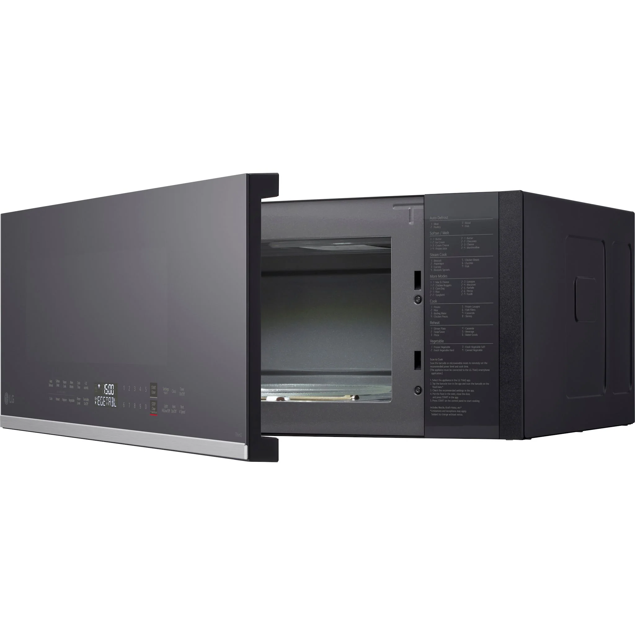 LG 1.3 cu. ft. Smart Low Profile Over-the-Range Microwave Oven with Sensor Cook - Stainless (MVEF1337F) - Image 4