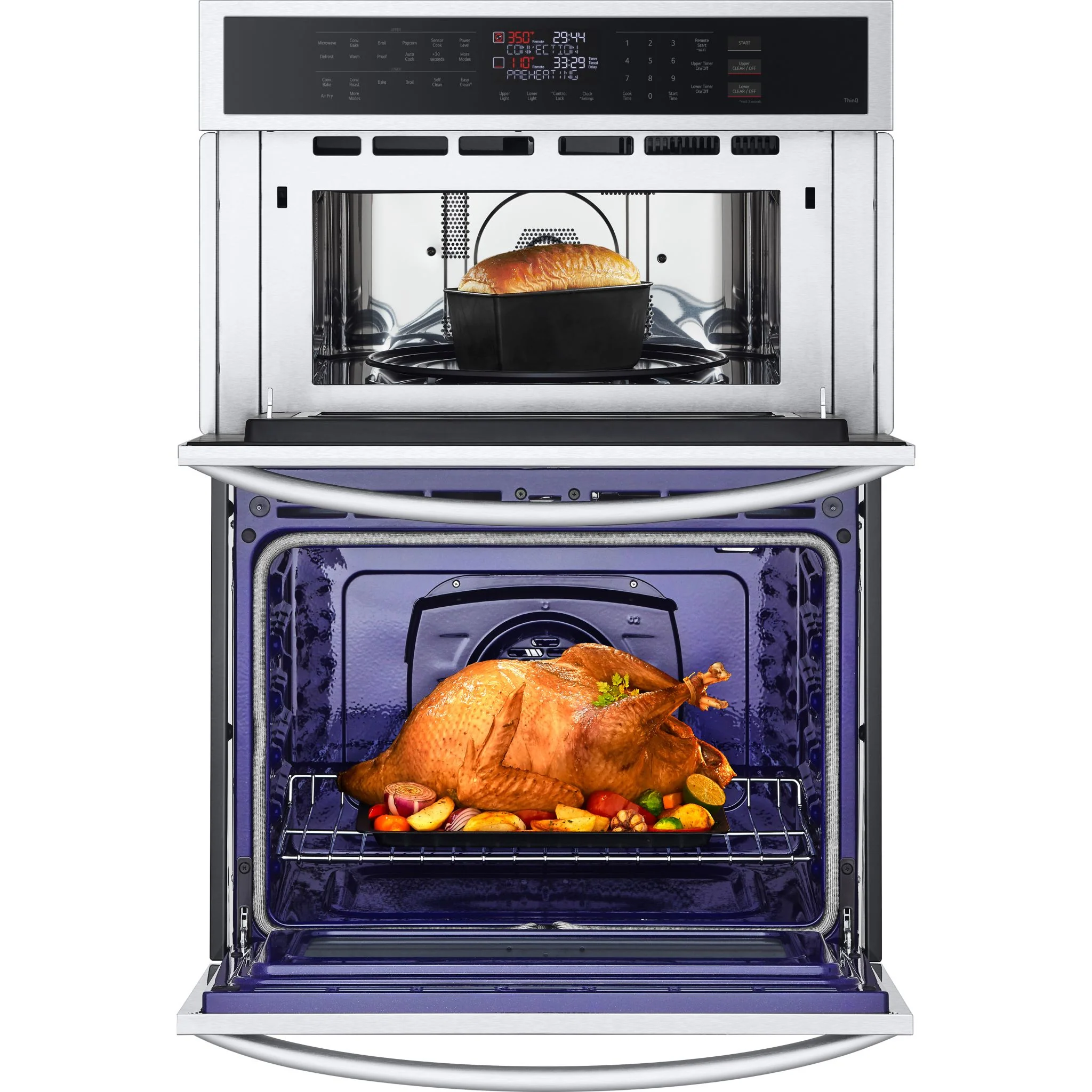 LG 1.7/4.7 cu. ft. Smart Combination Wall Oven with Convection and Air Fry - Stainless (WCEP6423F) - Image 10