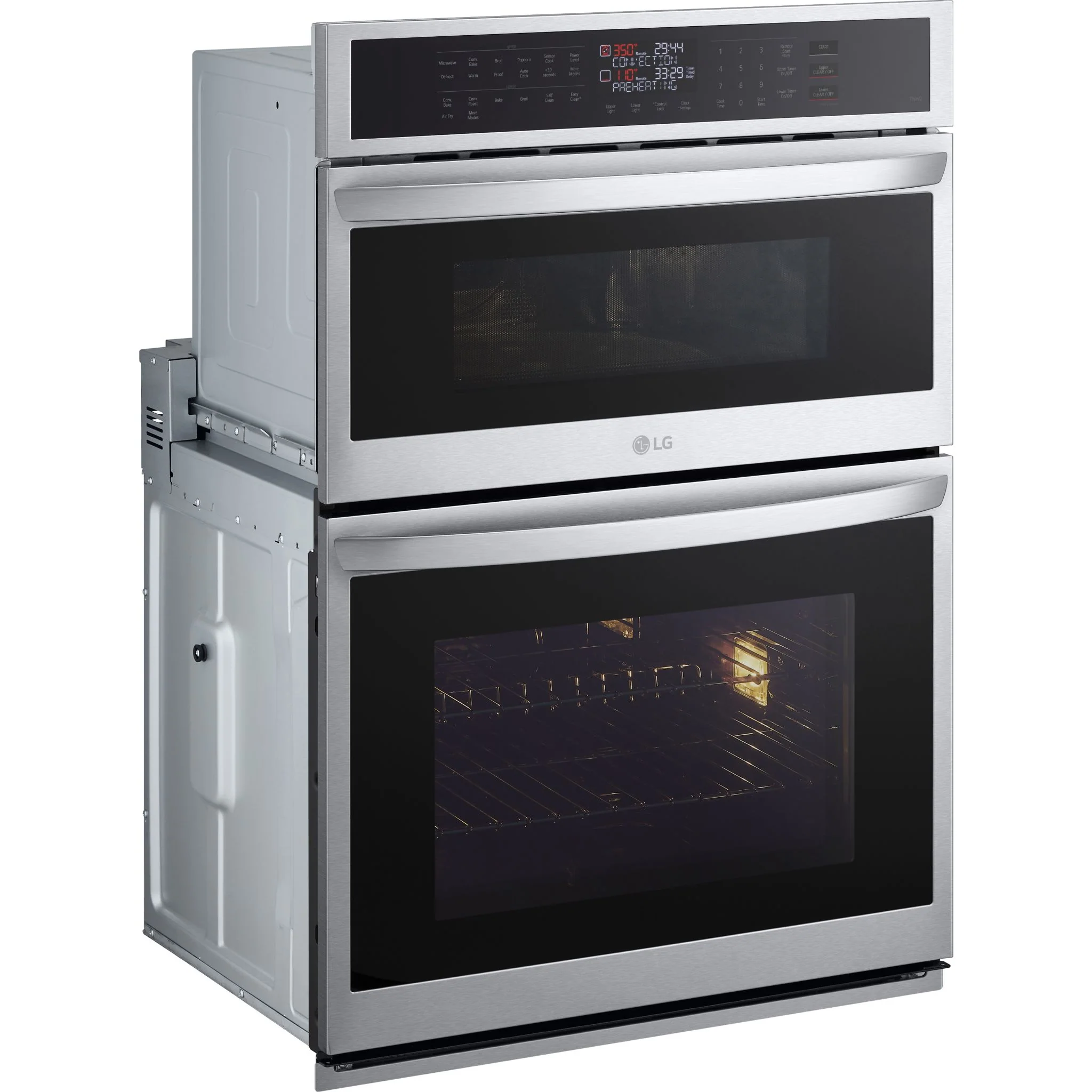 LG 1.7/4.7 cu. ft. Smart Combination Wall Oven with Convection and Air Fry - Stainless (WCEP6423F) - Image 2