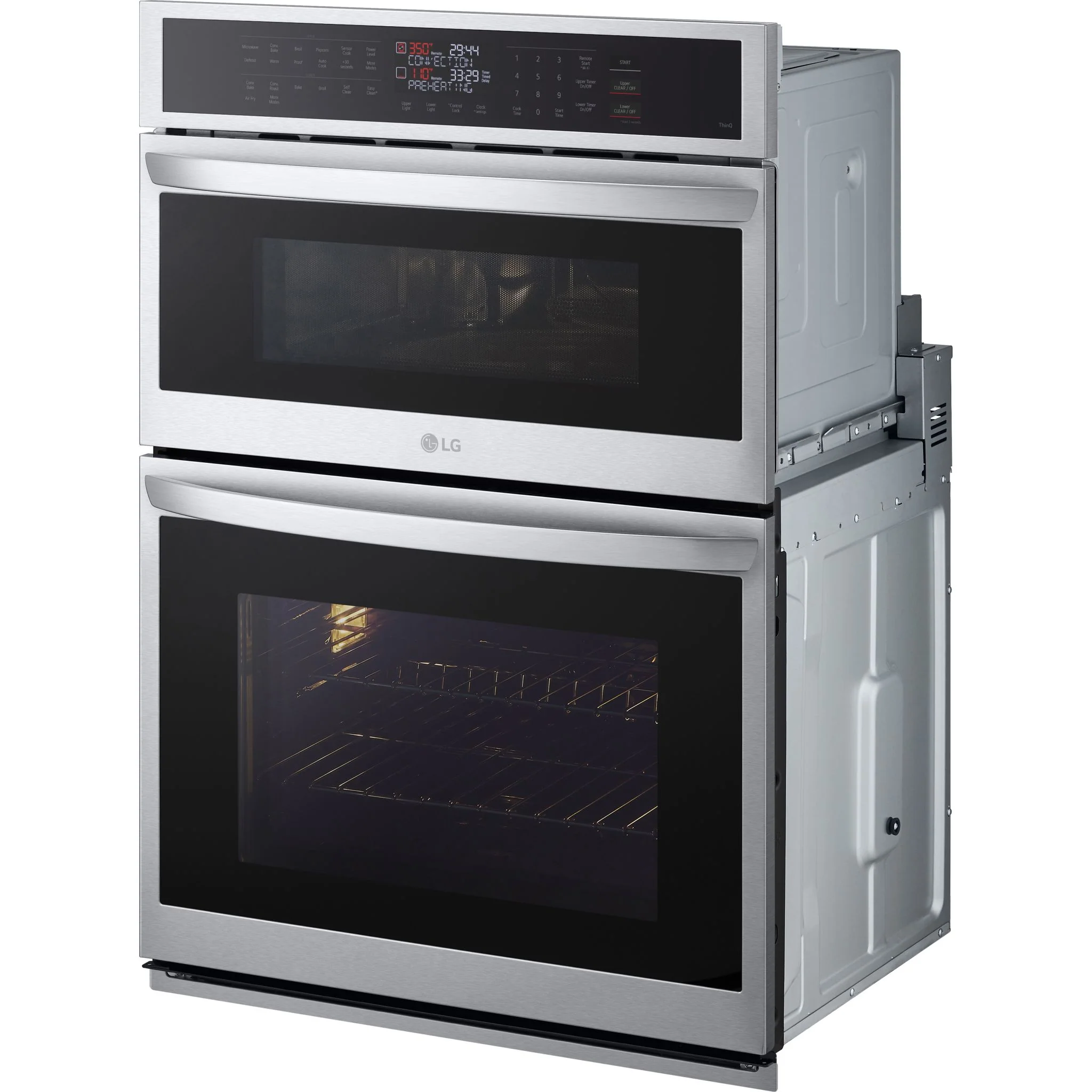 LG 1.7/4.7 cu. ft. Smart Combination Wall Oven with Convection and Air Fry - Stainless (WCEP6423F) - Image 3