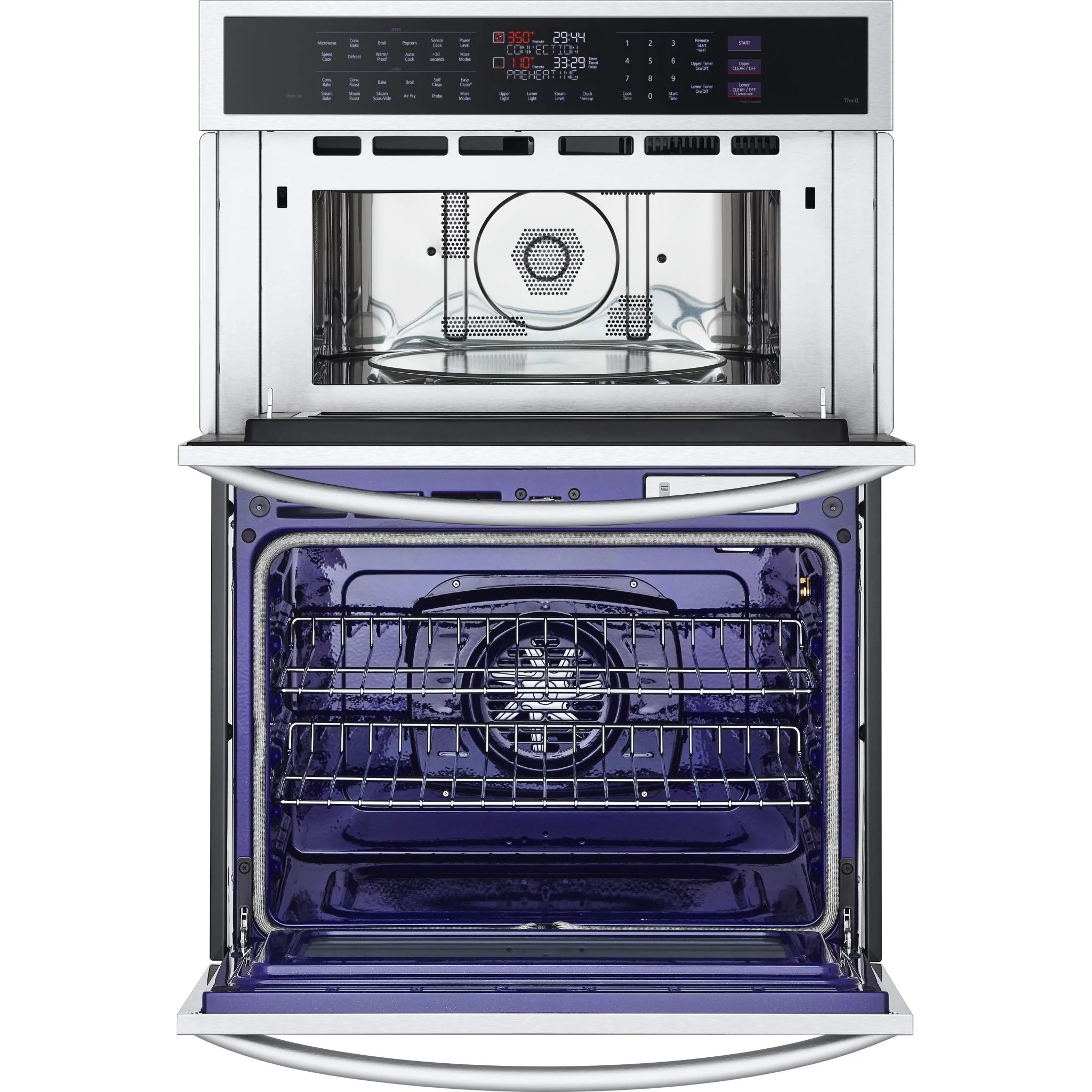 LG 1.7/4.7 cu. ft. Smart Combination Wall Oven with InstaView®, True Convection, Air Fry, and Steam Sous Vide - Stainless (WCEP6427F) - Image 13
