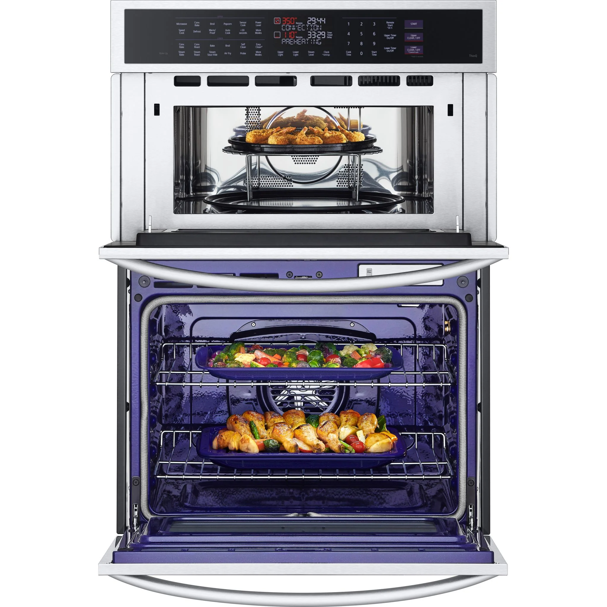 LG 1.7/4.7 cu. ft. Smart Combination Wall Oven with InstaView®, True Convection, Air Fry, and Steam Sous Vide - Stainless (WCEP6427F) - Image 15