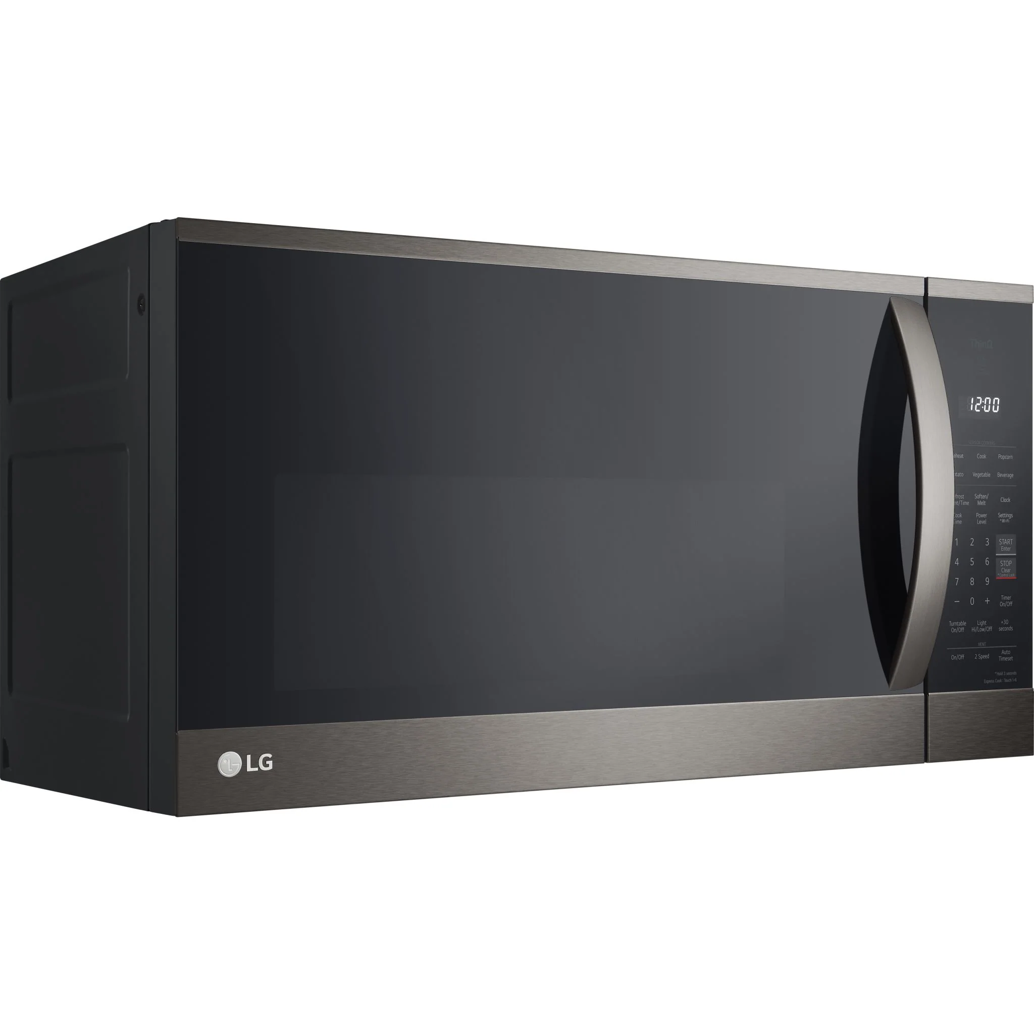 LG 1.8 cu. ft. Smart Wi-Fi Enabled Over-the-Range Microwave Oven - Black Stainless (MVEM1825D) - Image 3
