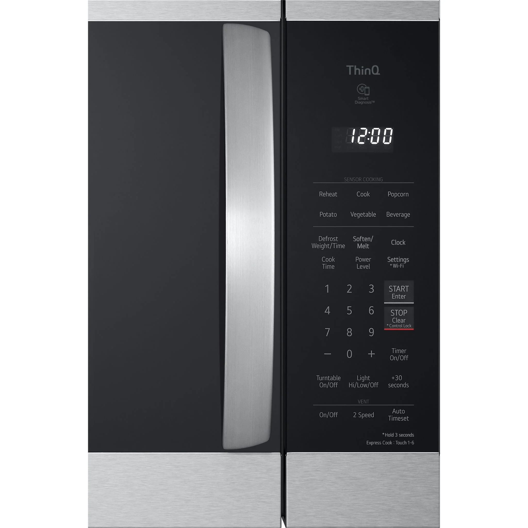 LG 1.8 cu. ft. Smart Wi-Fi Enabled Over-the-Range Microwave Oven - Stainless (MVEM1825F) - Image 5