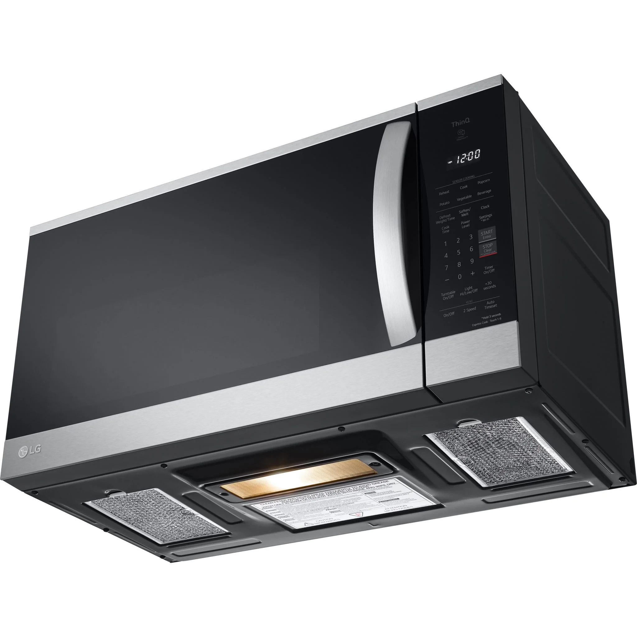 LG 1.8 cu. ft. Smart Wi-Fi Enabled Over-the-Range Microwave Oven - Stainless (MVEM1825F) - Image 6