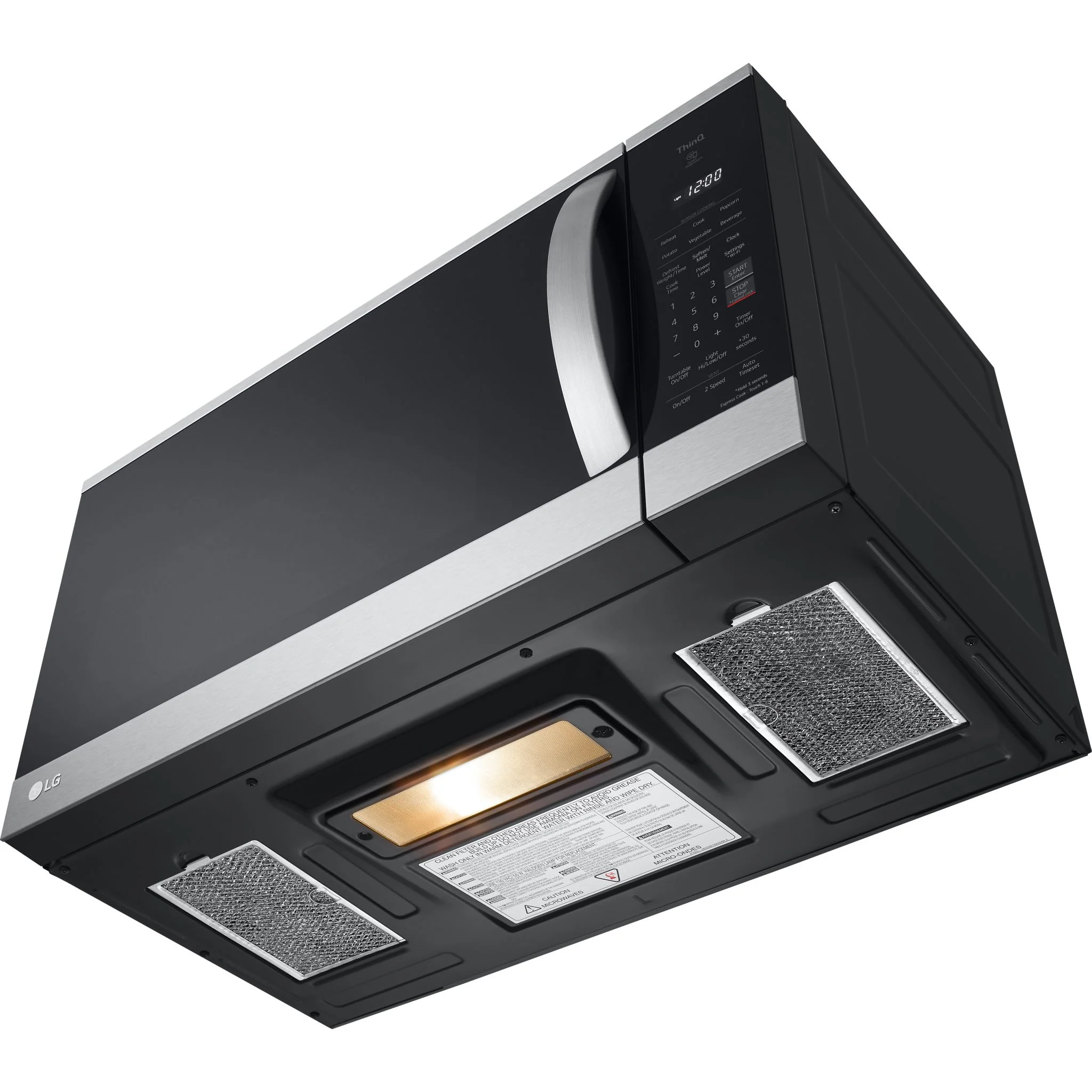 LG 1.8 cu. ft. Smart Wi-Fi Enabled Over-the-Range Microwave Oven - Stainless (MVEM1825F) - Image 7