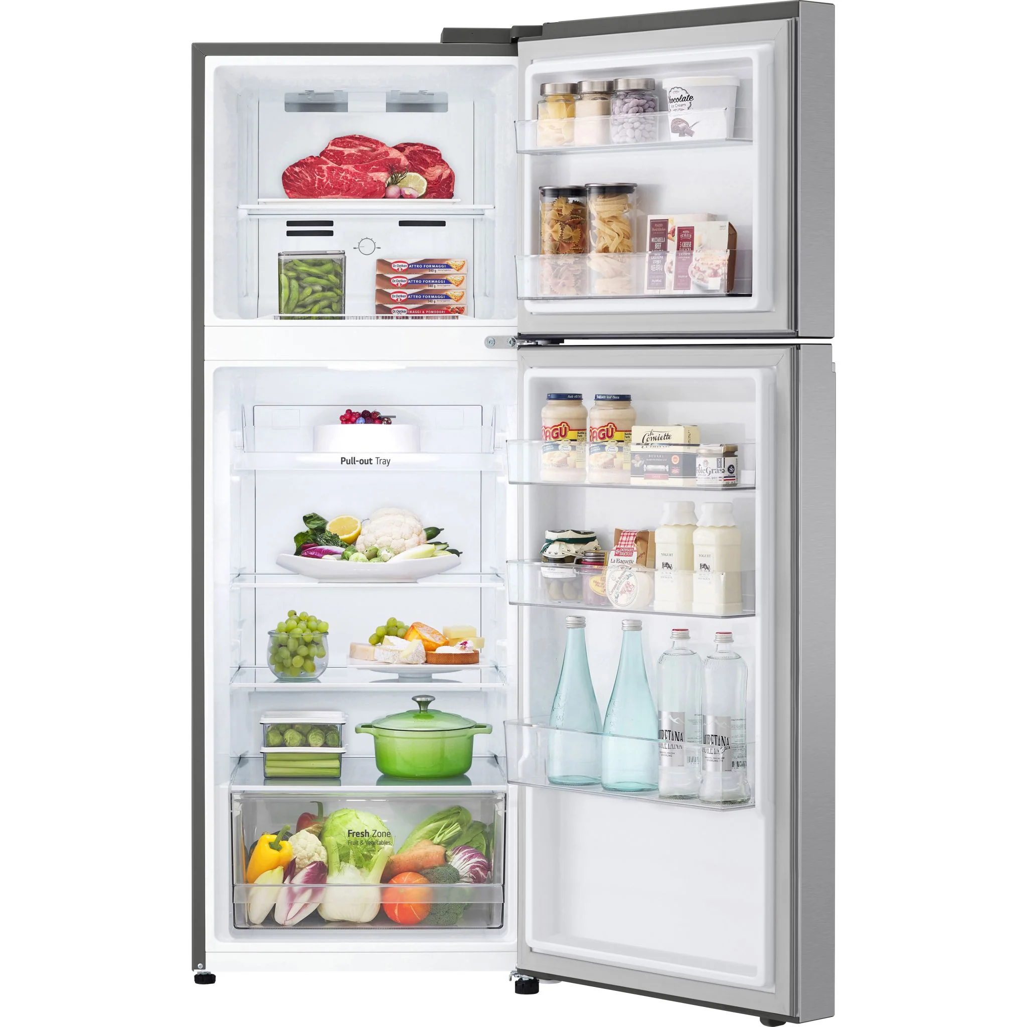 LG 11 cu.ft. Top Mount Refrigerator - Platinum Silver (LT11C2000V) - Image 8