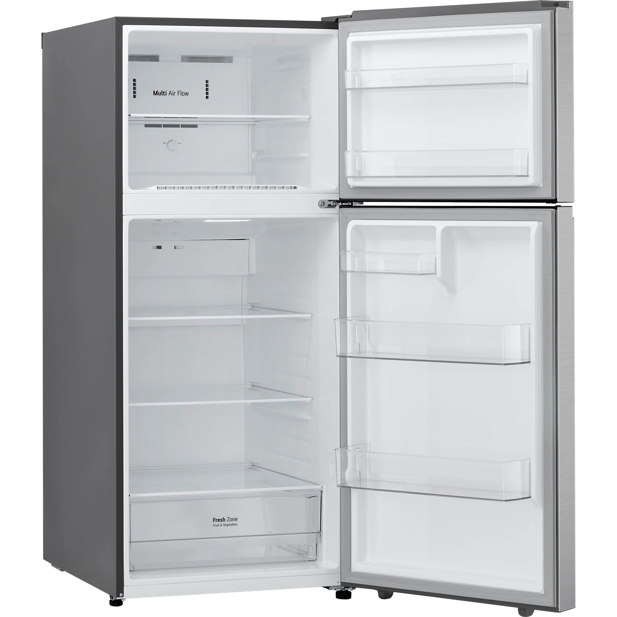 LG 18 cu.ft. Garage Ready Top Freezer refrigerator - Platinum Silver (LT18S2100S) - Image 4