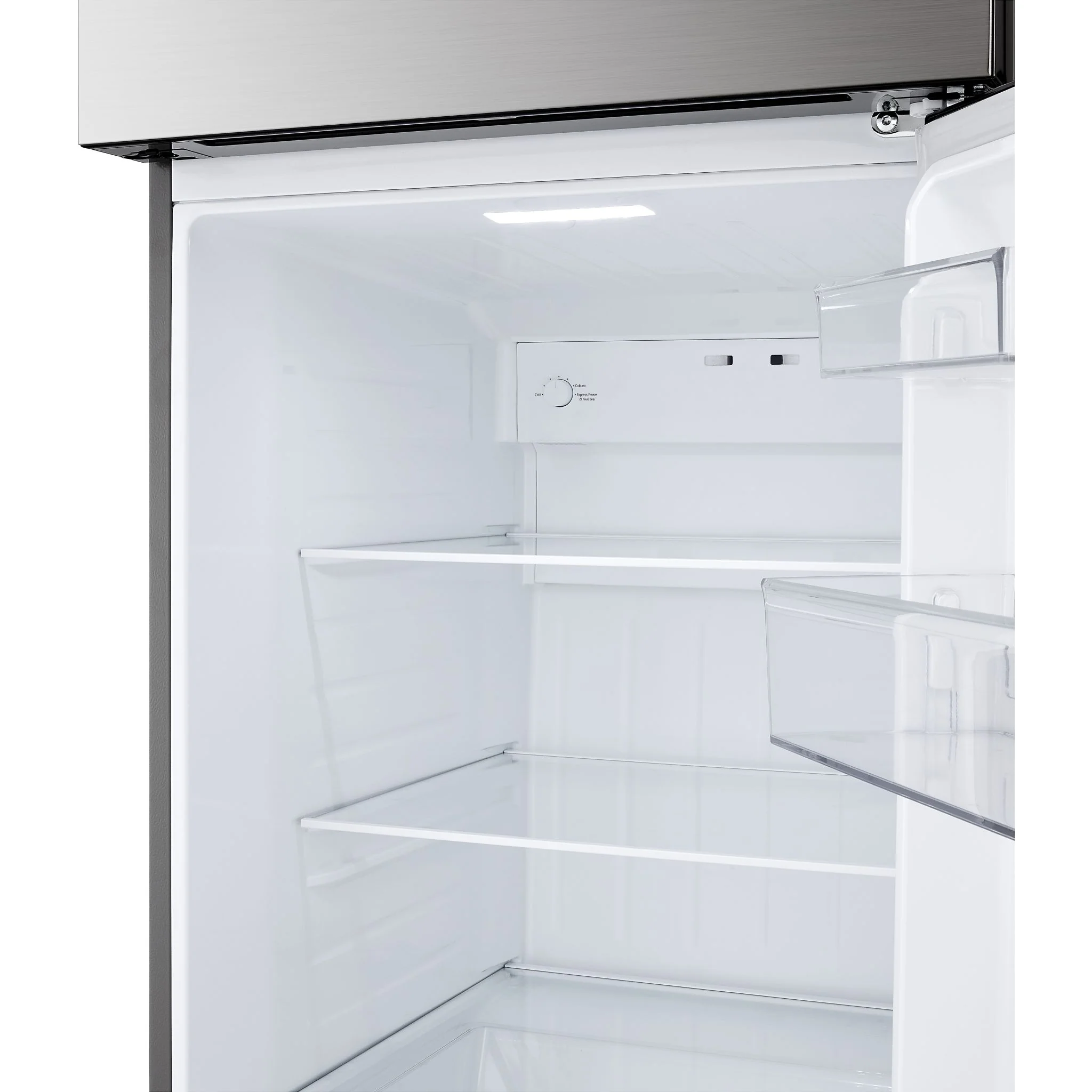 LG 18 cu.ft. Garage Ready Top Freezer refrigerator - Platinum Silver (LT18S2100S) - Image 9