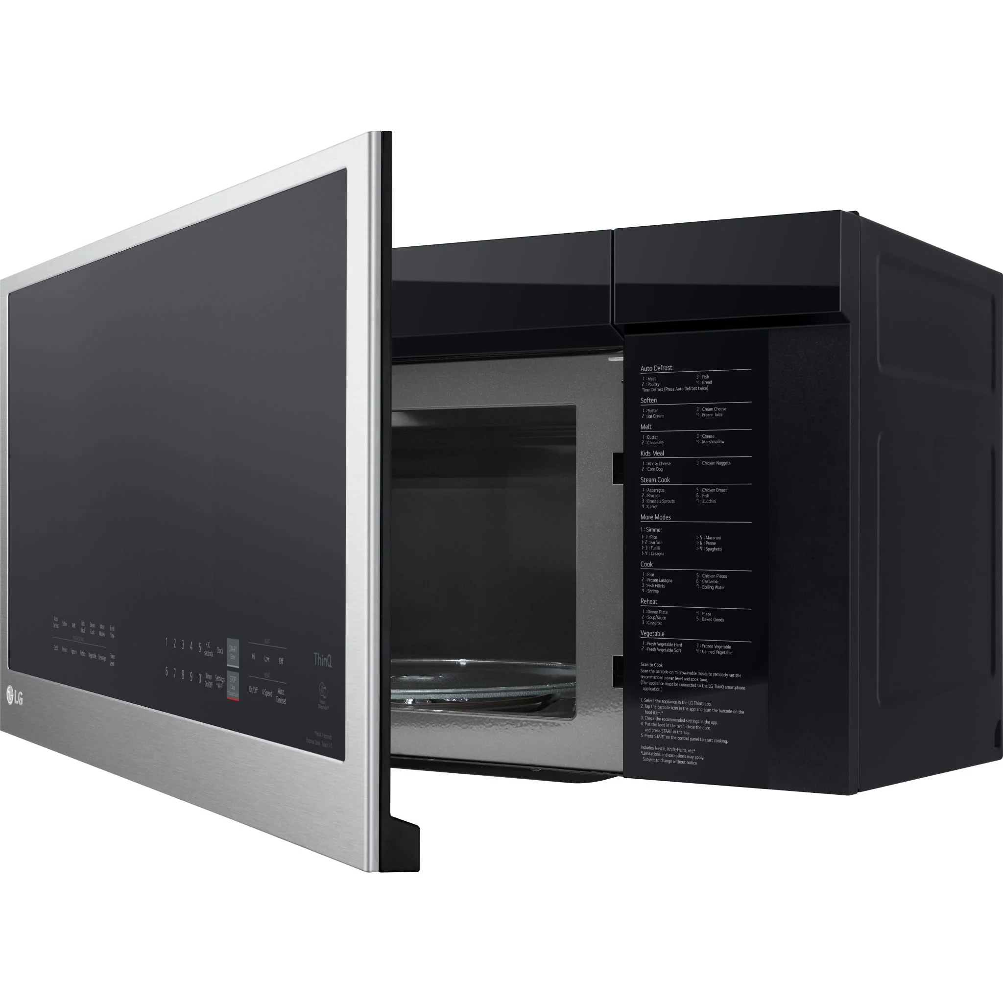 LG 2.0 cu. ft. Smart Over-the-Range Microwave - Stainless (MVEL2033F) - Image 7