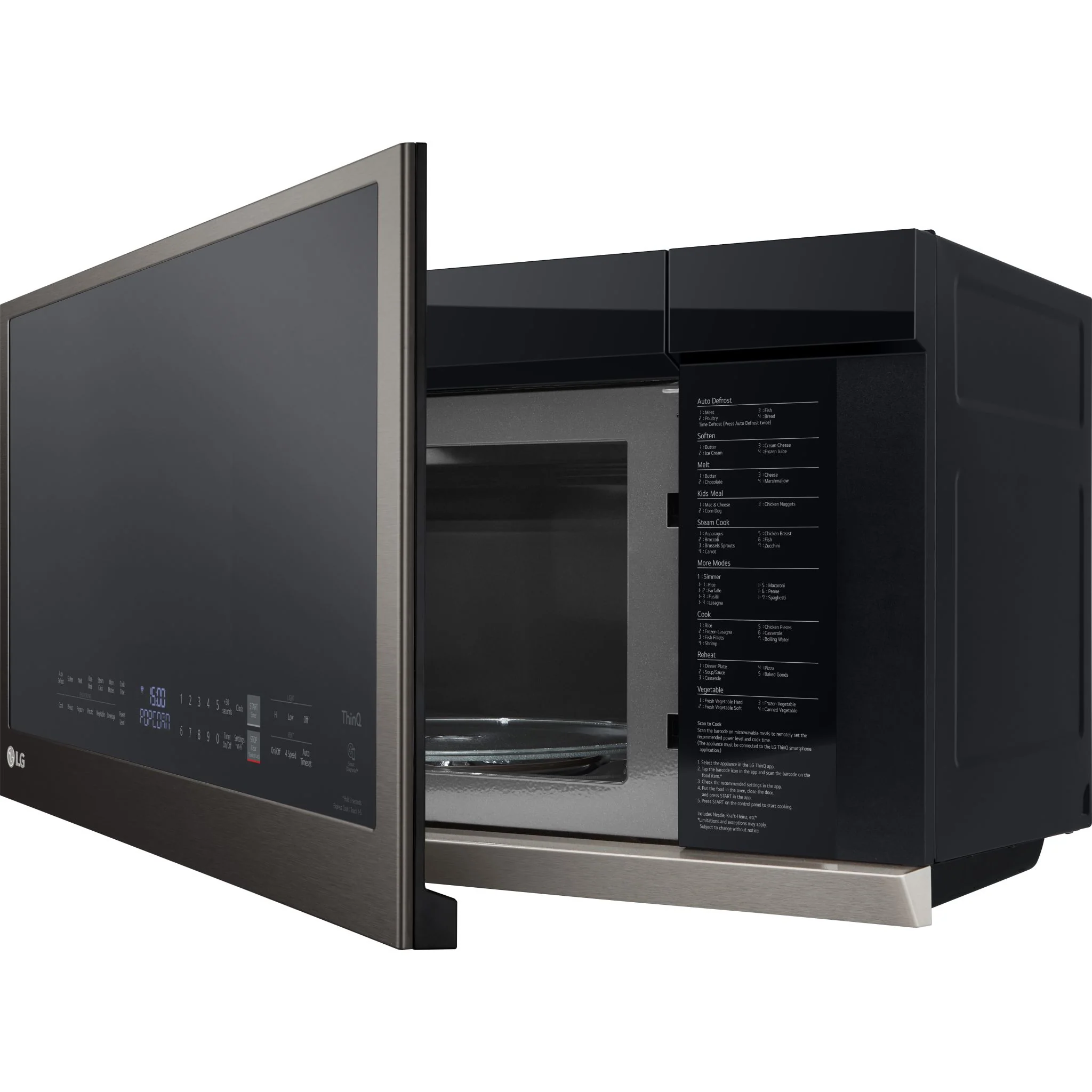 LG 2.1 cu. ft. Smart Over-the-Range Microwave with ExtendaVent®2.0 & EasyClean - Black Stainless (MVEL2137D) - Image 10