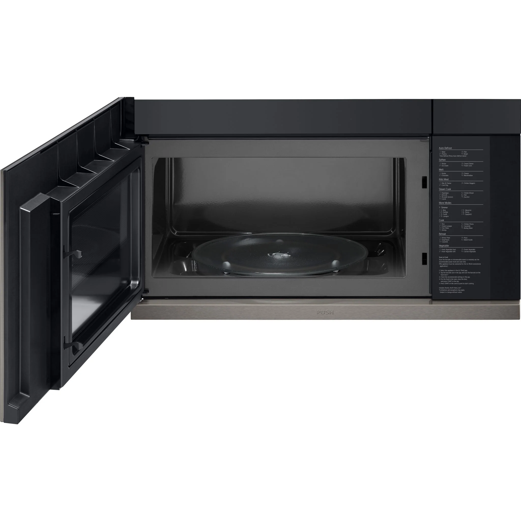 LG 2.1 cu. ft. Smart Over-the-Range Microwave with ExtendaVent®2.0 & EasyClean - Black Stainless (MVEL2137D) - Image 12