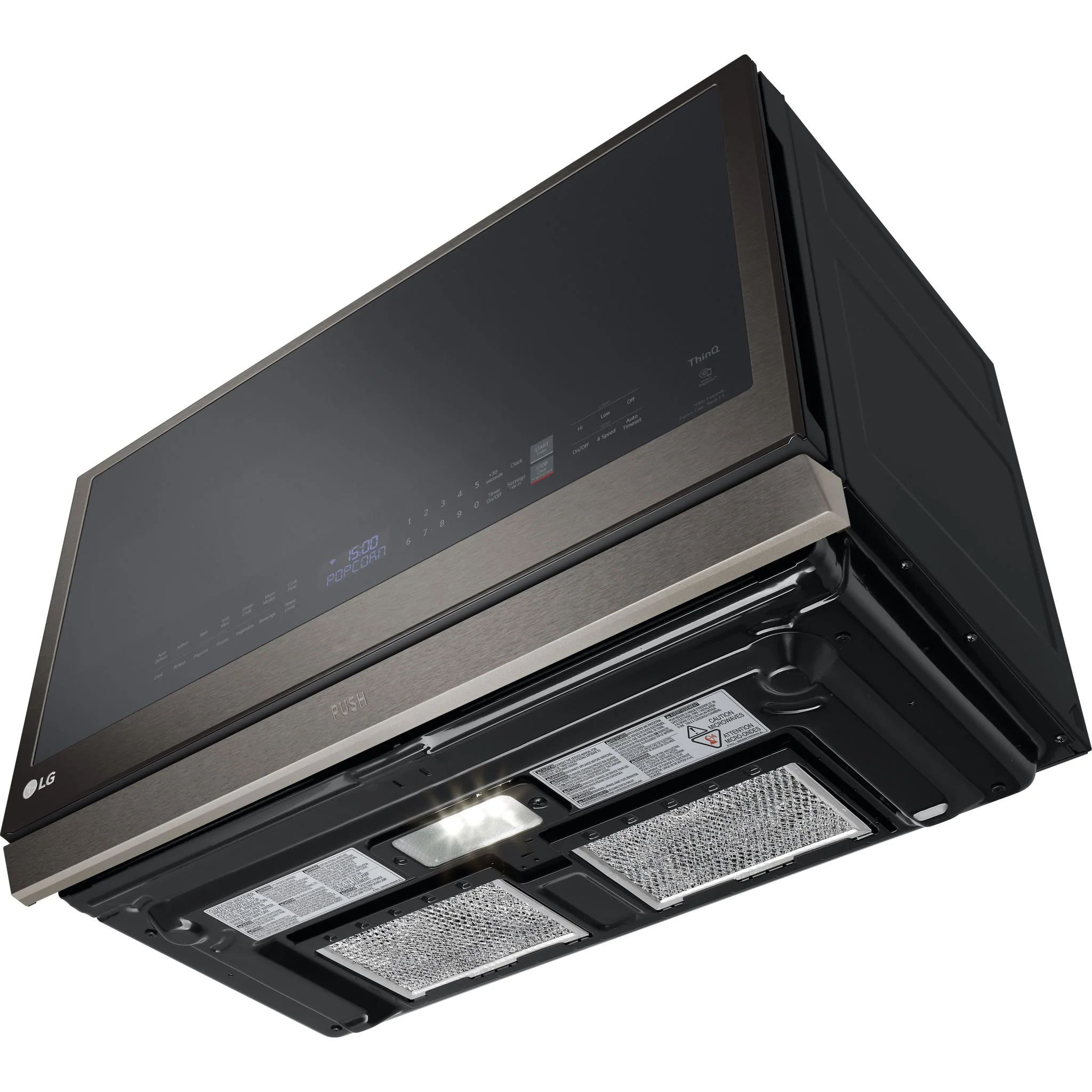LG 2.1 cu. ft. Smart Over-the-Range Microwave with ExtendaVent®2.0 & EasyClean - Black Stainless (MVEL2137D) - Image 14
