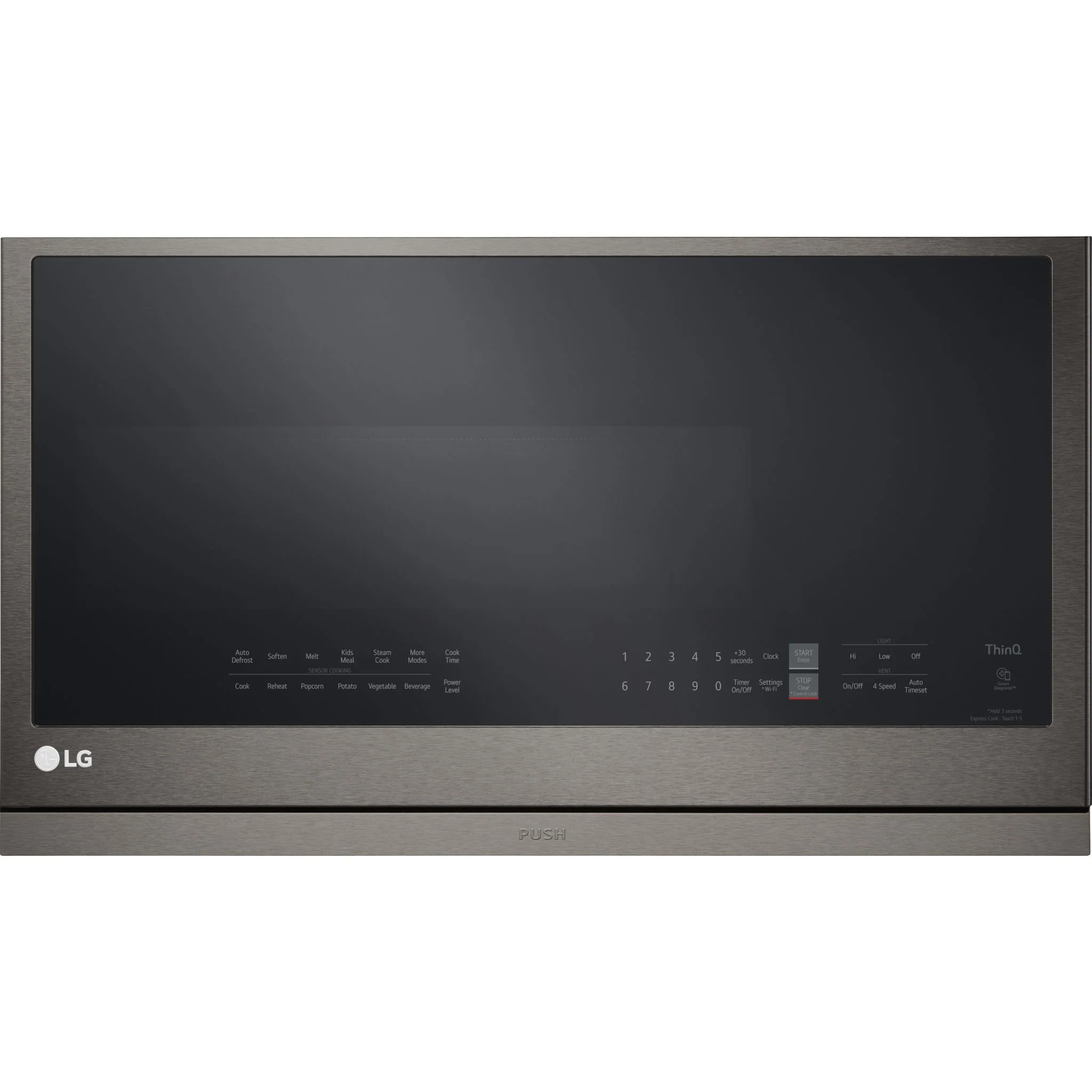 LG 2.1 cu. ft. Smart Over-the-Range Microwave with ExtendaVent®2.0 & EasyClean - Black Stainless (MVEL2137D) - Image 2