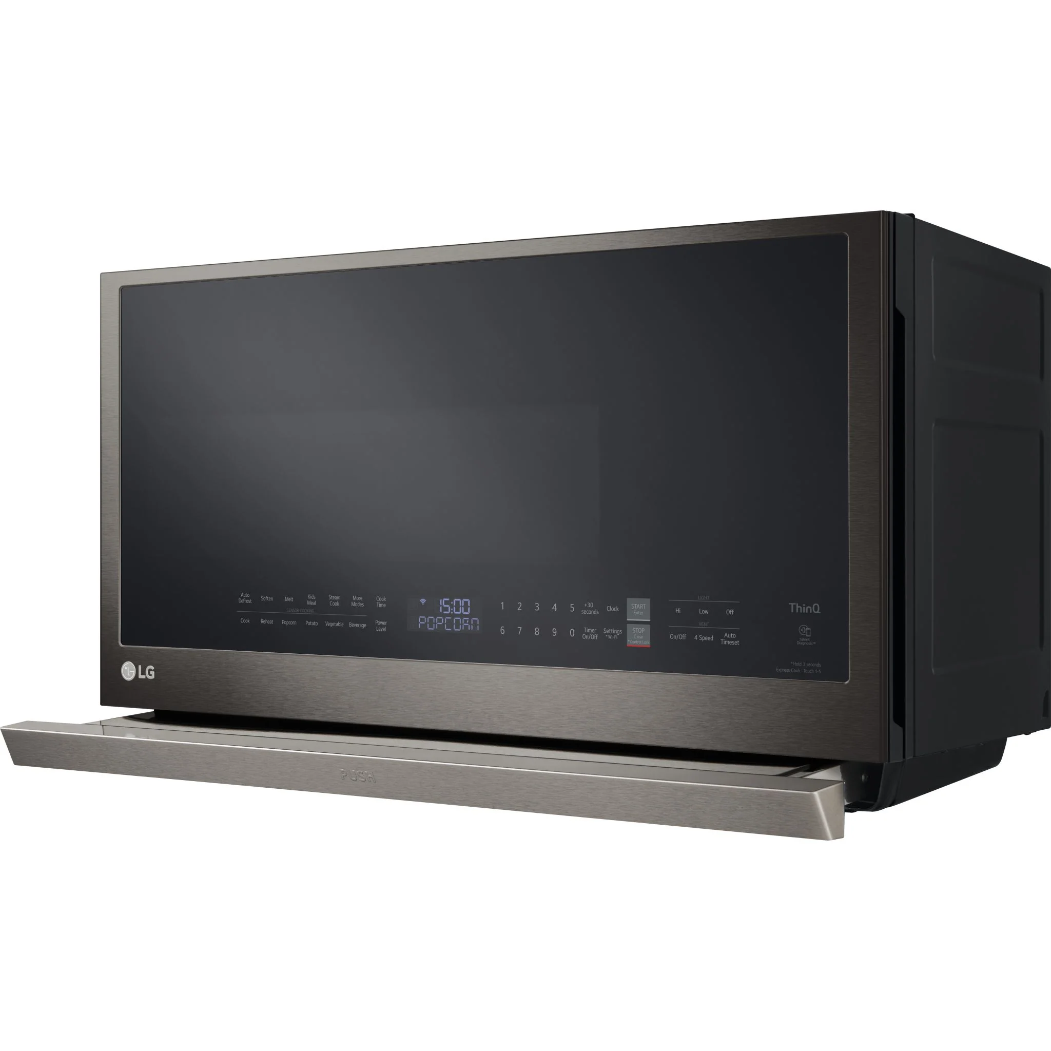 LG 2.1 cu. ft. Smart Over-the-Range Microwave with ExtendaVent®2.0 & EasyClean - Black Stainless (MVEL2137D) - Image 6