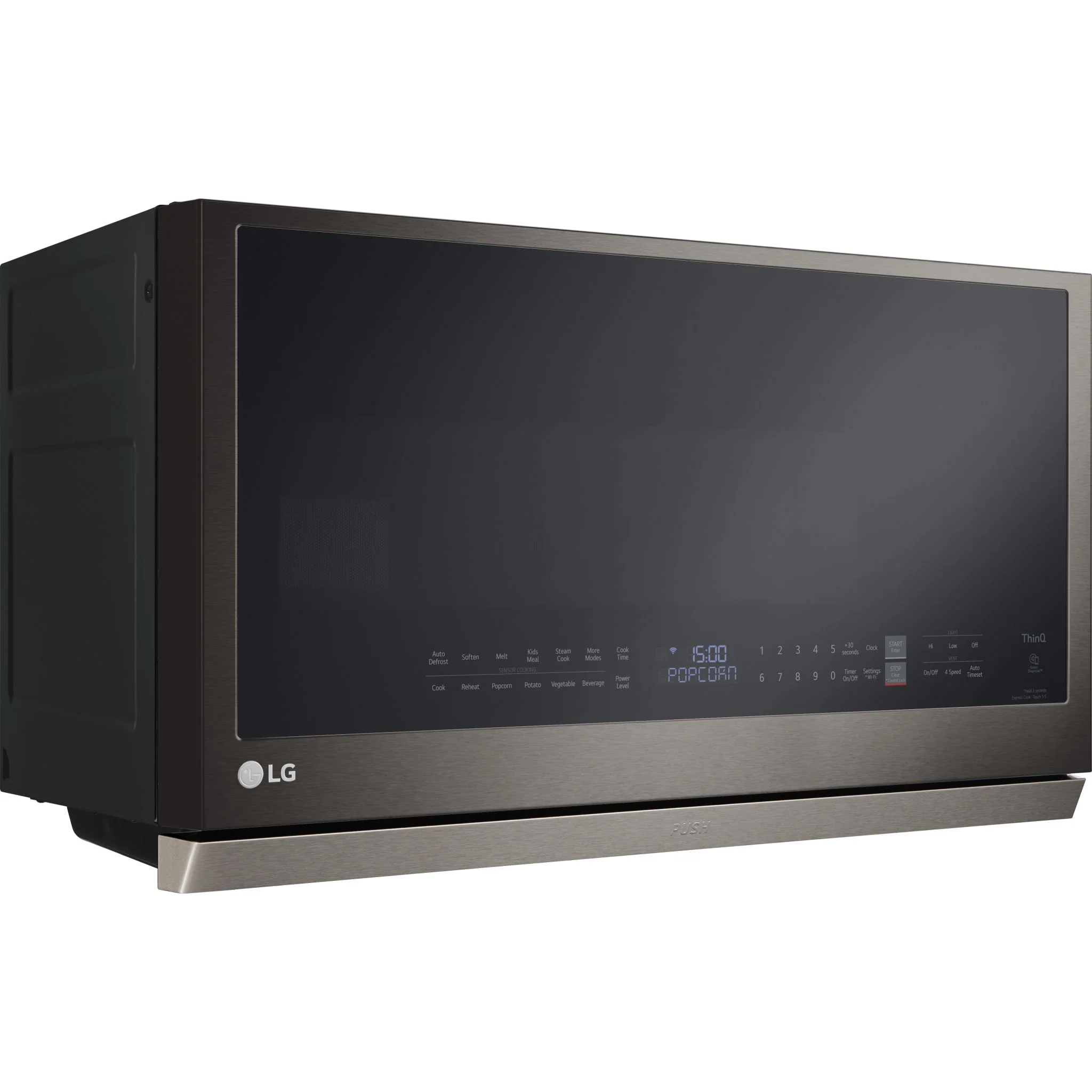 LG 2.1 cu. ft. Smart Over-the-Range Microwave with ExtendaVent®2.0 & EasyClean - Black Stainless (MVEL2137D) - Image 7