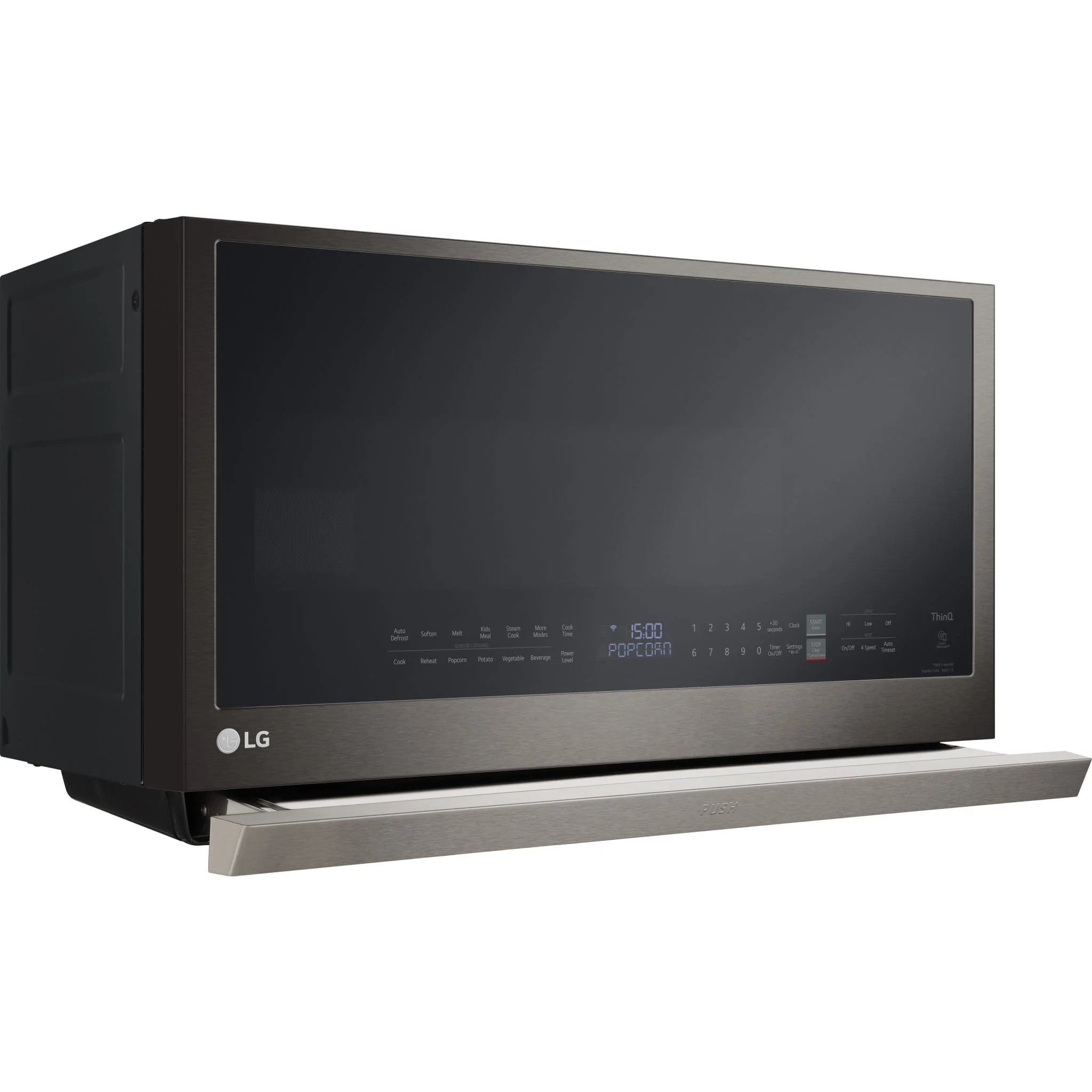 LG 2.1 cu. ft. Smart Over-the-Range Microwave with ExtendaVent®2.0 & EasyClean - Black Stainless (MVEL2137D) - Image 9