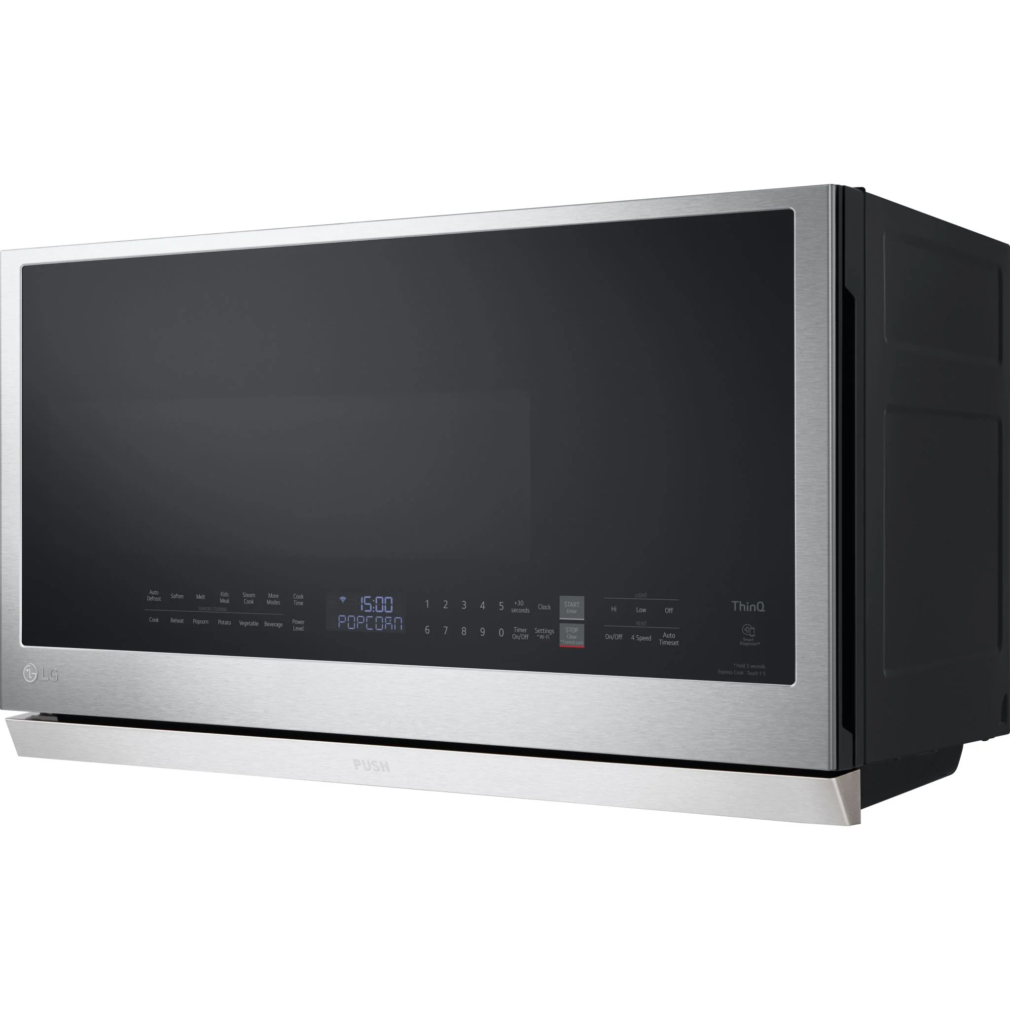 LG 2.1 cu. ft. Smart Over-the-Range Microwave with ExtendaVent®2.0 & EasyClean - Stainless (MVEL2137F) - Image 3
