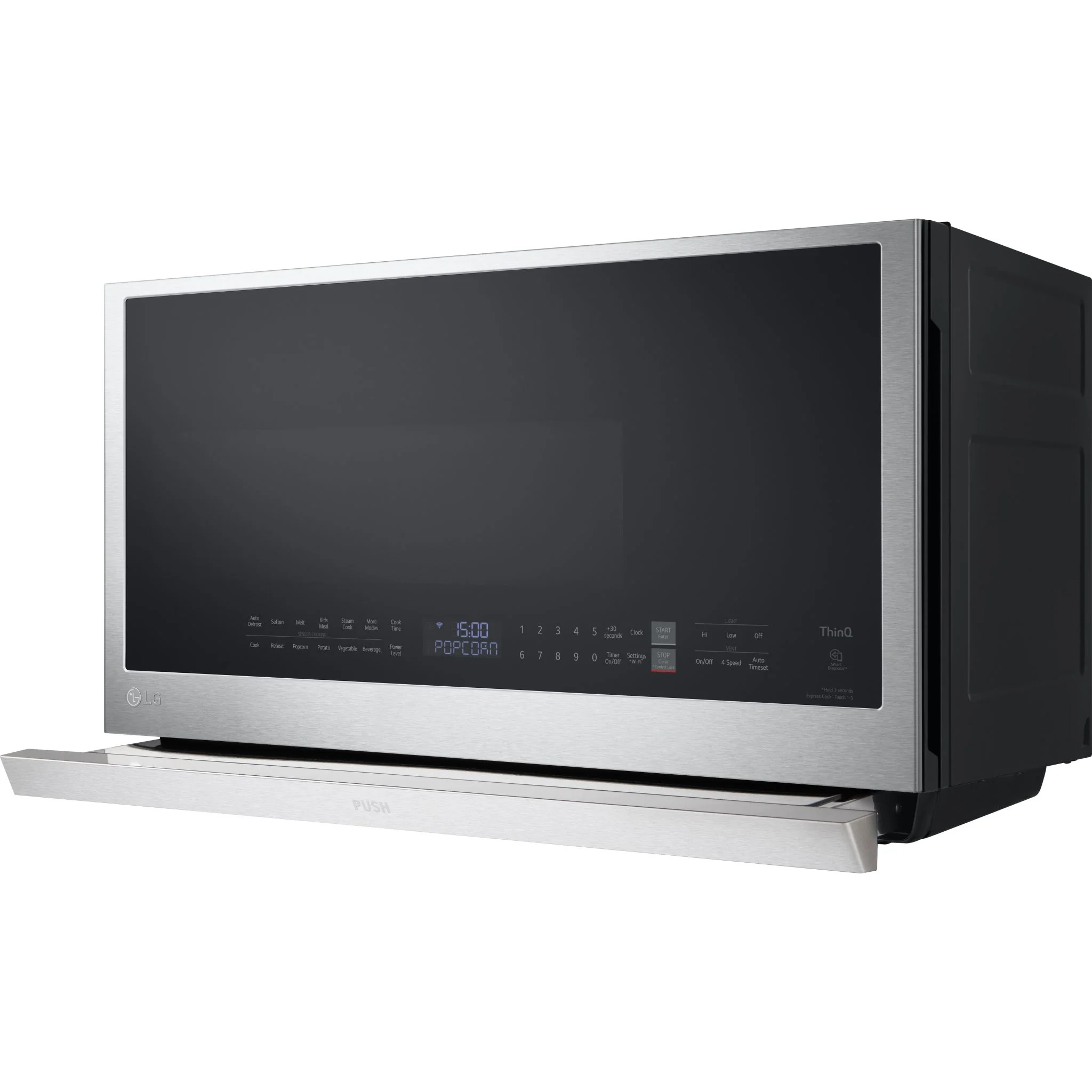 LG 2.1 cu. ft. Smart Over-the-Range Microwave with ExtendaVent®2.0 & EasyClean - Stainless (MVEL2137F) - Image 4