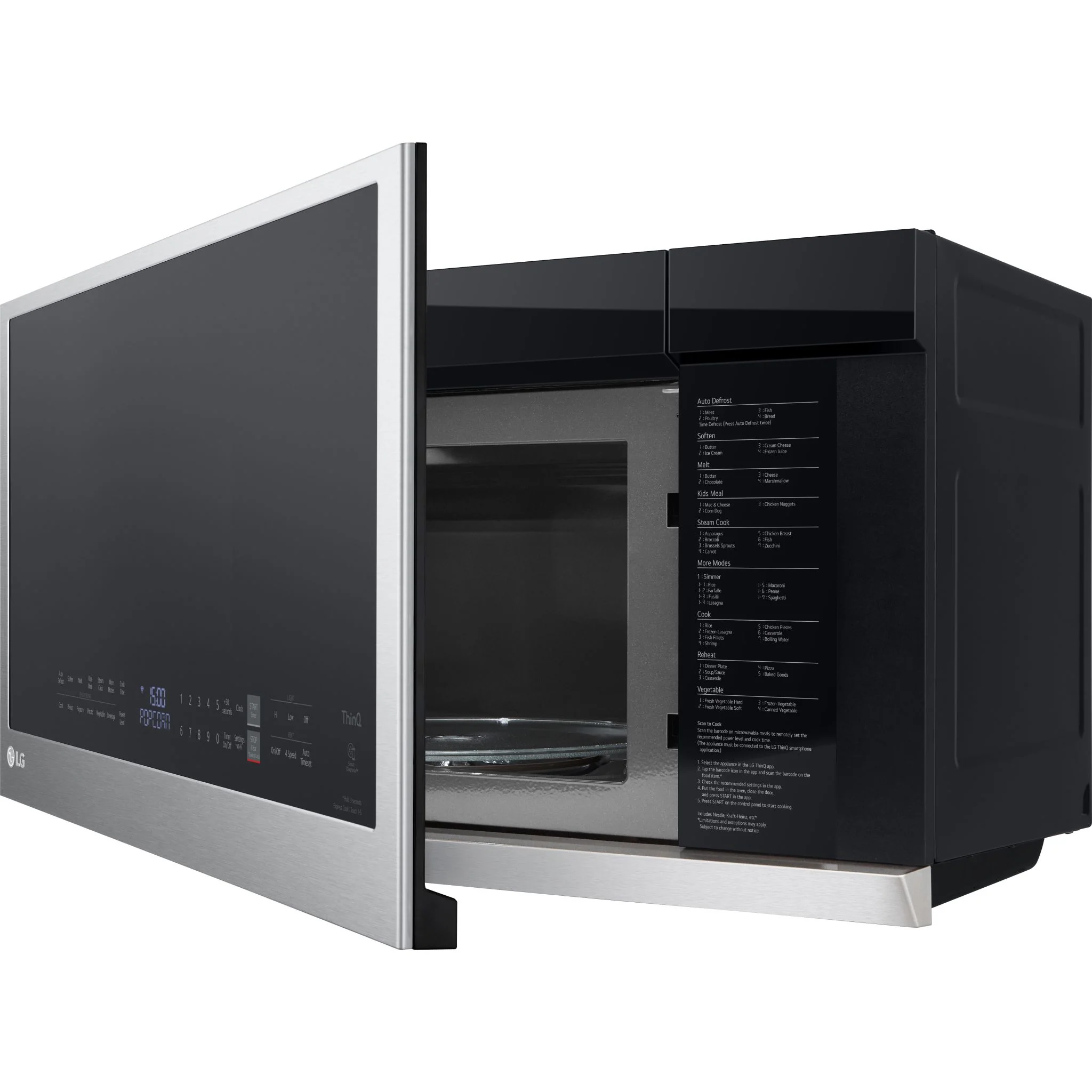 LG 2.1 cu. ft. Smart Over-the-Range Microwave with ExtendaVent®2.0 & EasyClean - Stainless (MVEL2137F) - Image 8