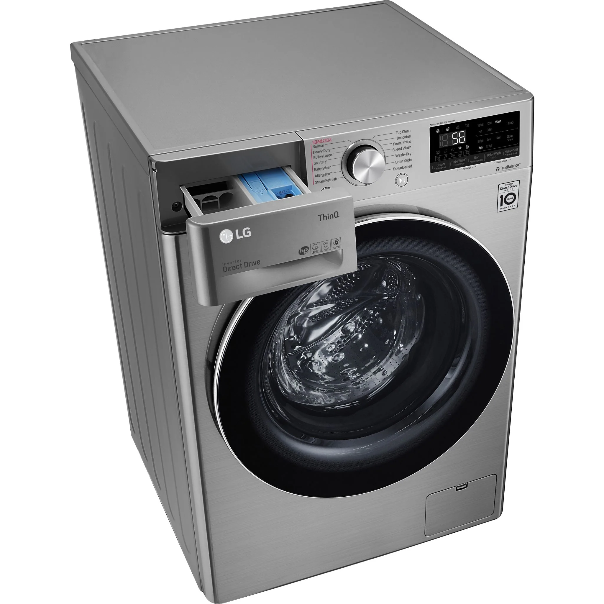 LG 2.6 cu. ft. Front Load Washer & Dryer Combo - Graphite Steel VCM (WM3555HVA) - Image 11