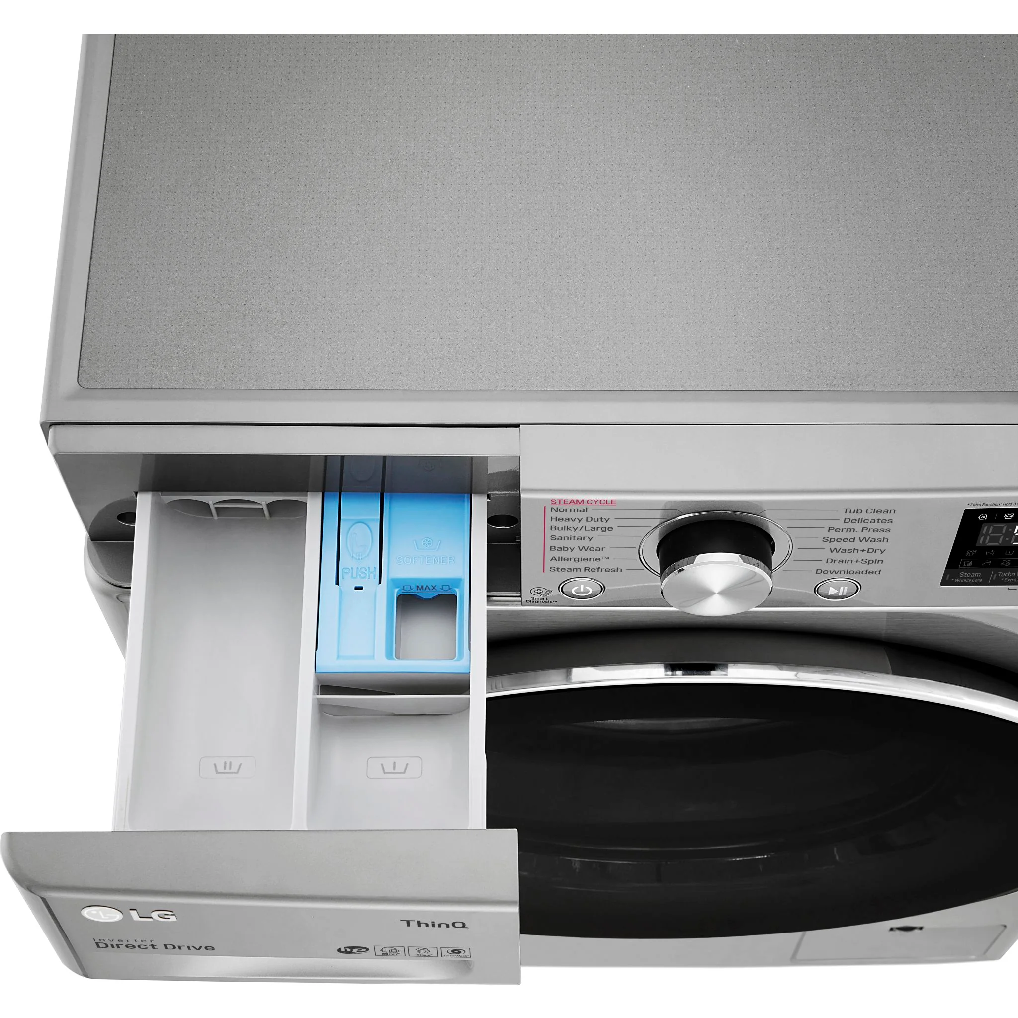 LG 2.6 cu. ft. Front Load Washer & Dryer Combo - Graphite Steel VCM (WM3555HVA) - Image 13