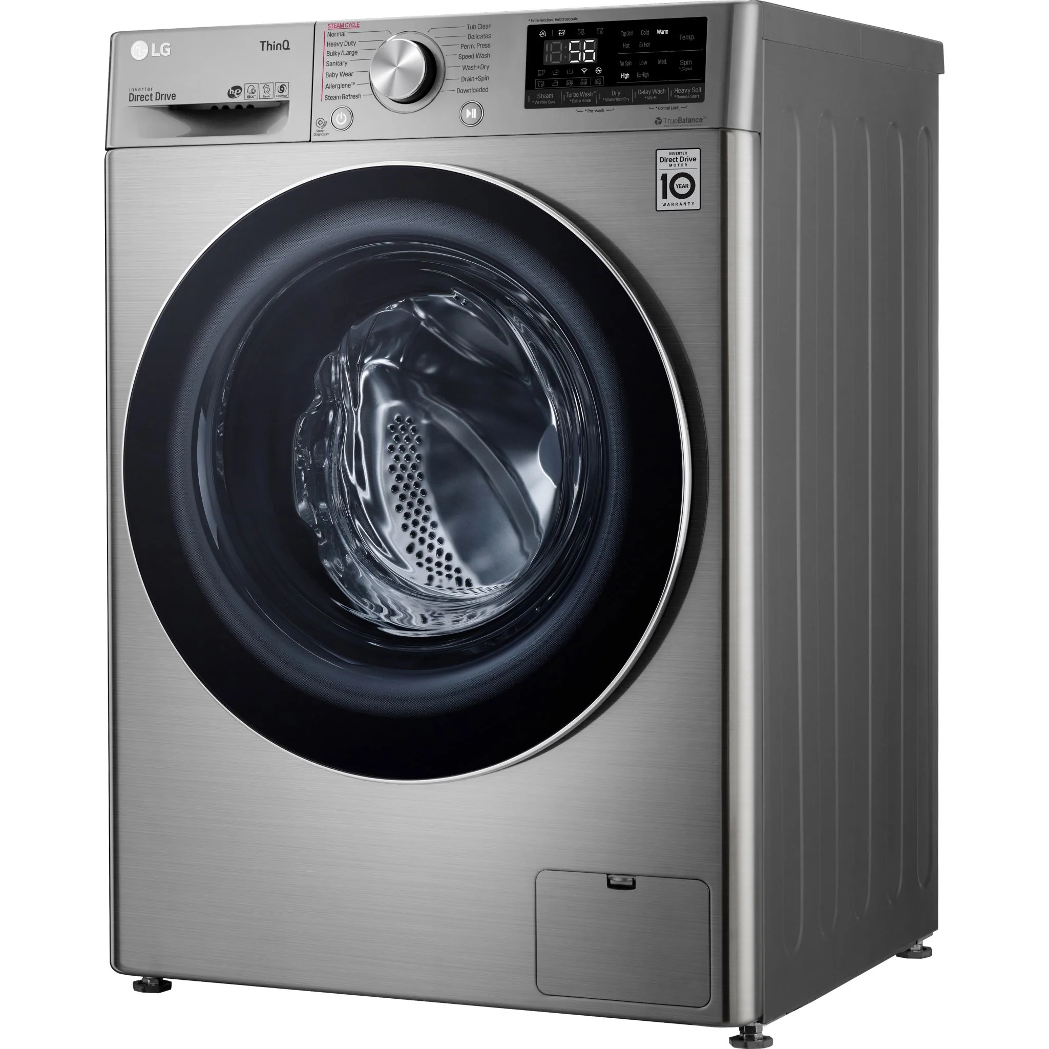 LG 2.6 cu. ft. Front Load Washer & Dryer Combo - Graphite Steel VCM (WM3555HVA) - Image 3