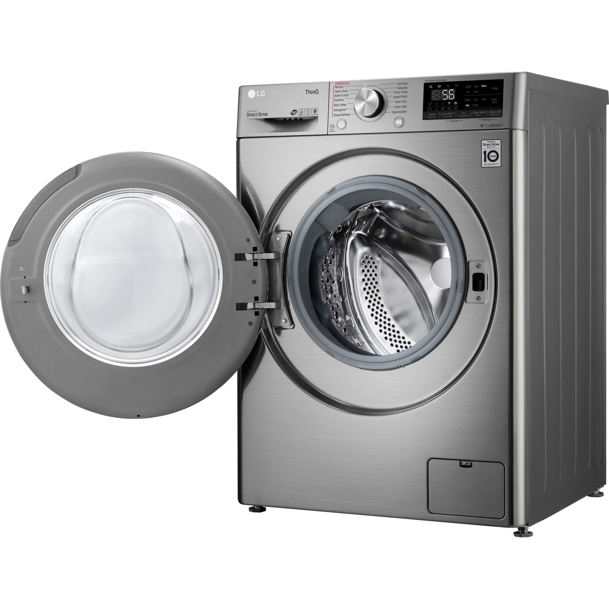 LG 2.6 cu. ft. Front Load Washer & Dryer Combo - Graphite Steel VCM (WM3555HVA) - Image 6
