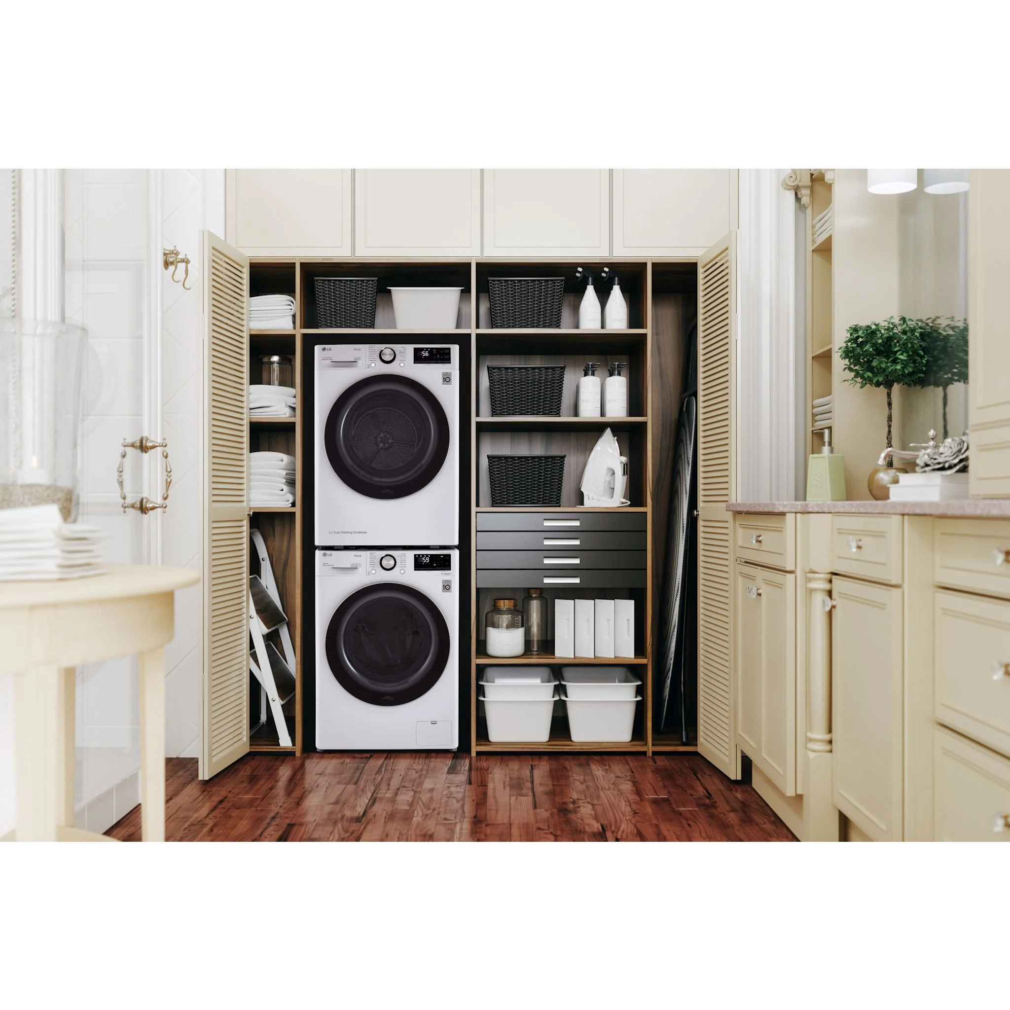 LG 2.6 cu.ft. Smart Compact Front Load Washer with Built-In Intelligence - White (WM1455HWA) - Image 12