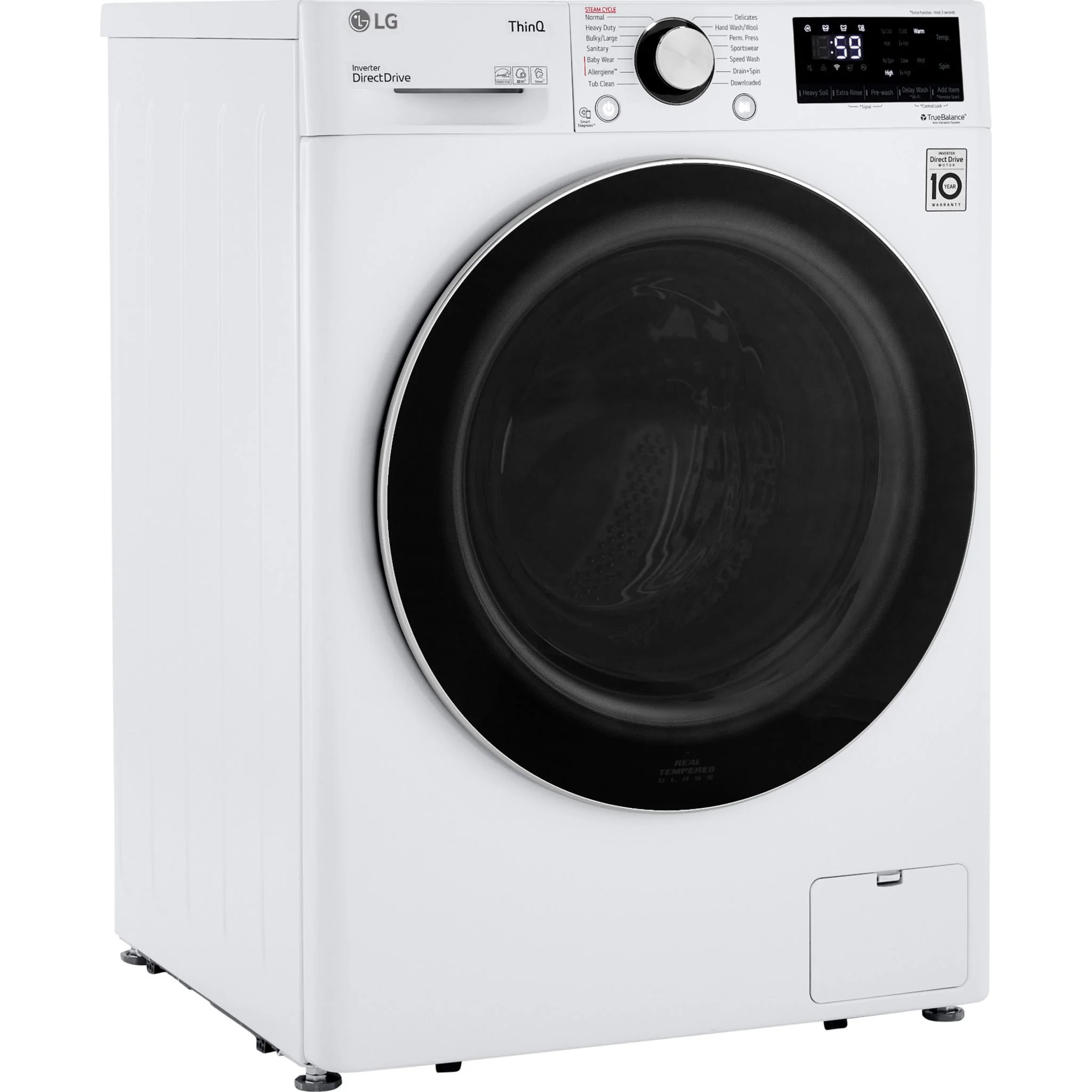 LG 2.6 cu.ft. Smart Compact Front Load Washer with Built-In Intelligence - White (WM1455HWA) - Image 5