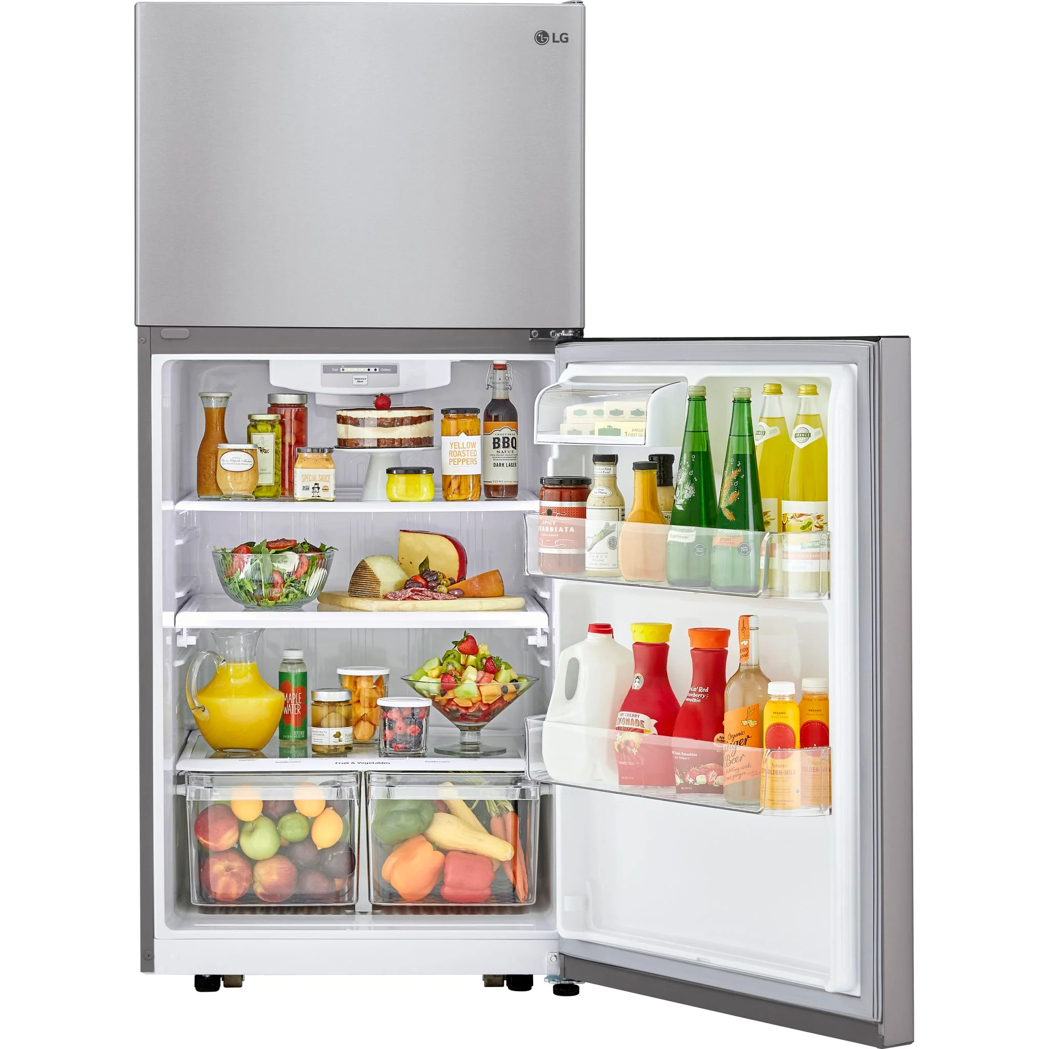 LG 20 cu. ft. 30-inch Wide Top Freezer Refrigerator - Stainless Steel - Stainless (LTCS20020S) - Image 6