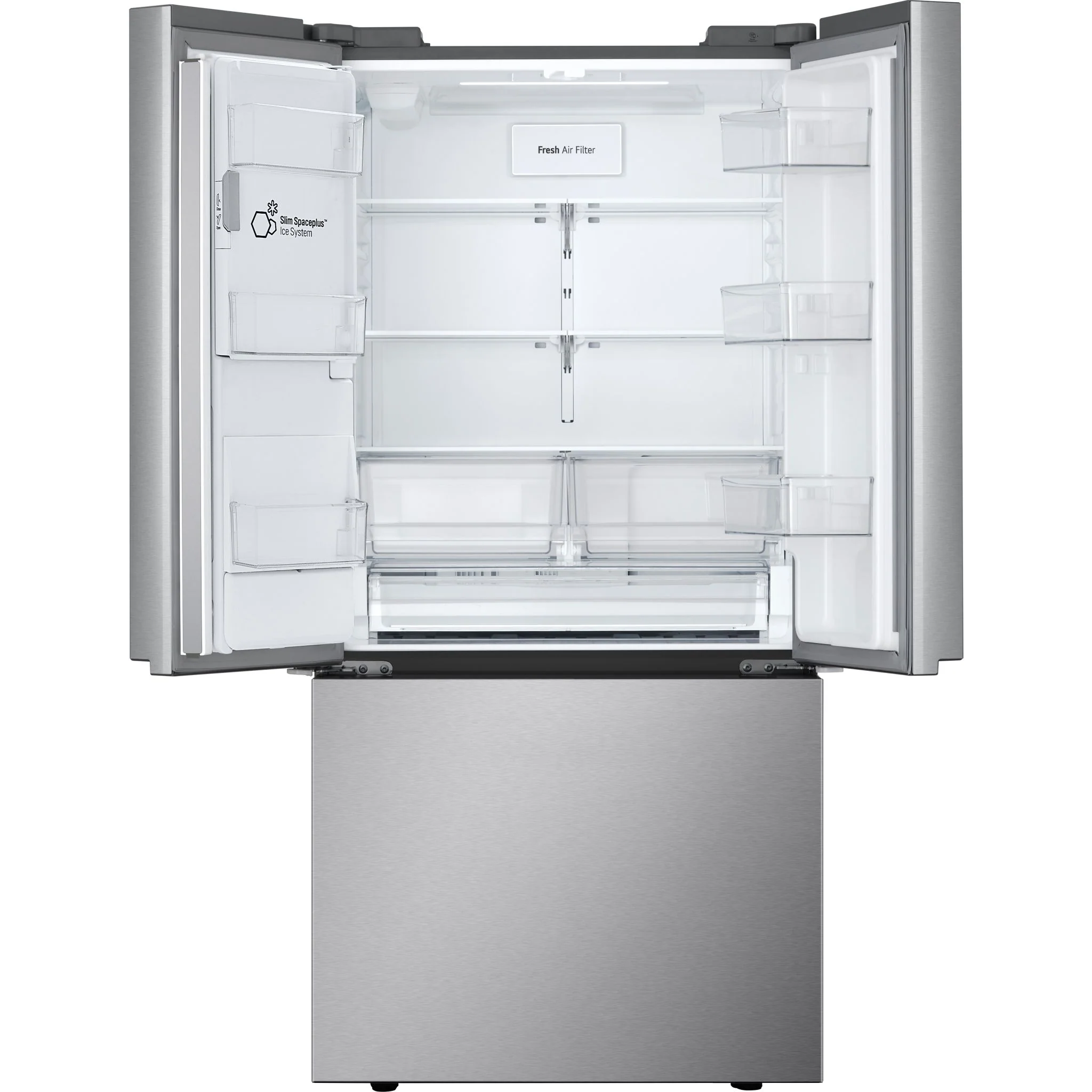 LG 20 cu.ft. French 3-Door Counter-Depth MAX™ Refrigerator with Ice and Water Dispenser, 33 - Stainless (LF20C6330S) - Image 4