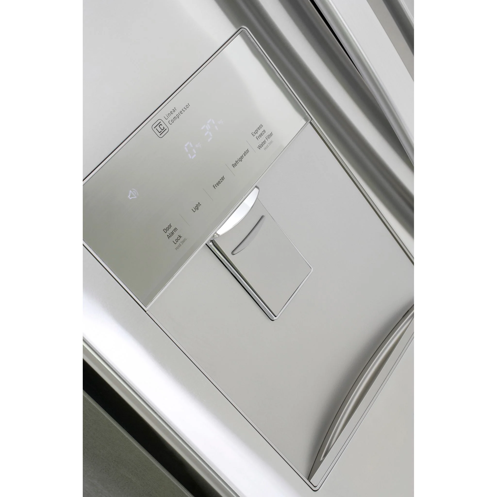 LG 21.8 cu.ft. Standard-Depth French 3-Door Refrigerator With External Water Dispenser and  Ice Maker - Stainless (LRFWS2200S) - Image 5
