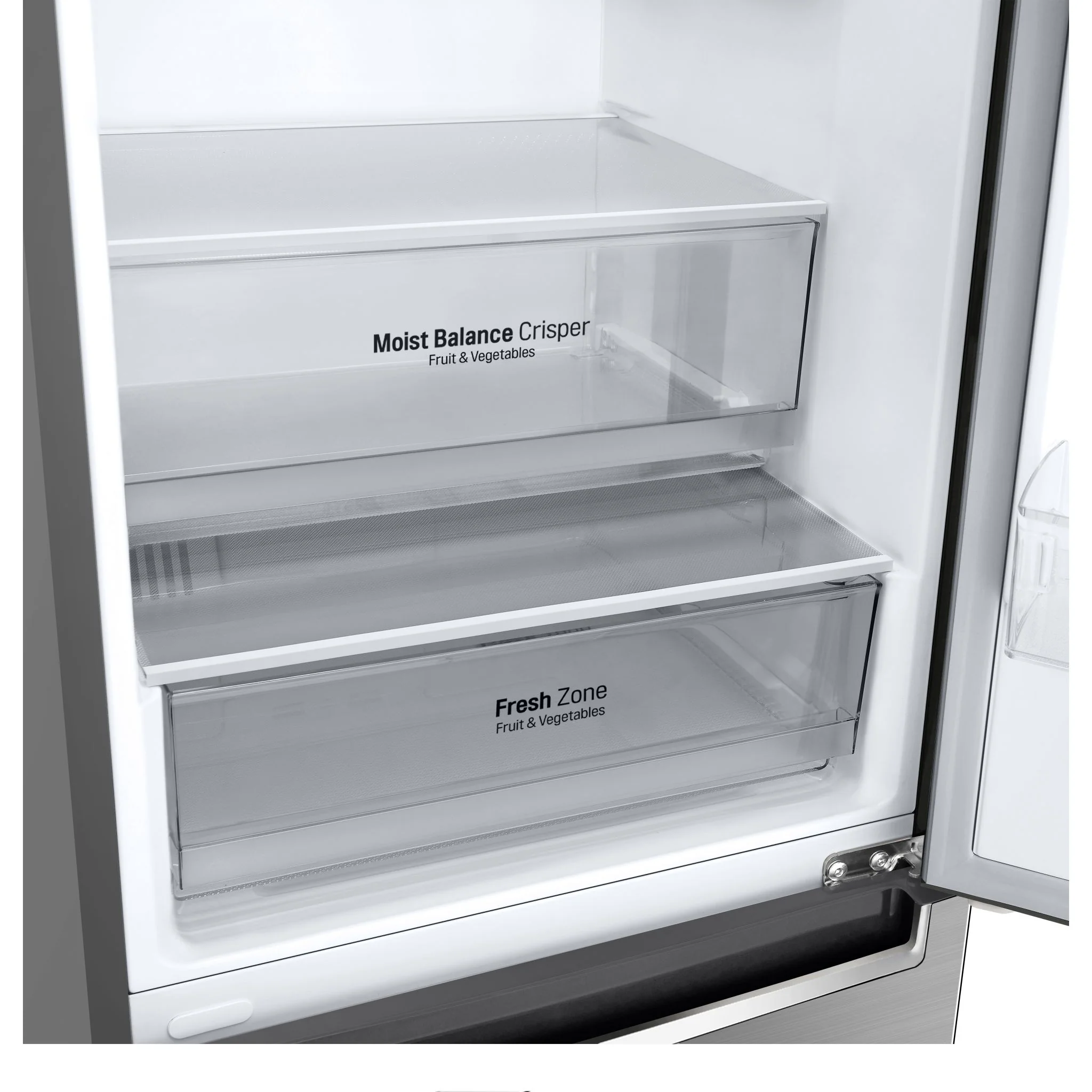 LG 24" Counter Depth Bottom Freezer Refrigerator with DoorCooling+, 12 cu. ft. - Platinum Silver (LBNC12231V) - Image 9