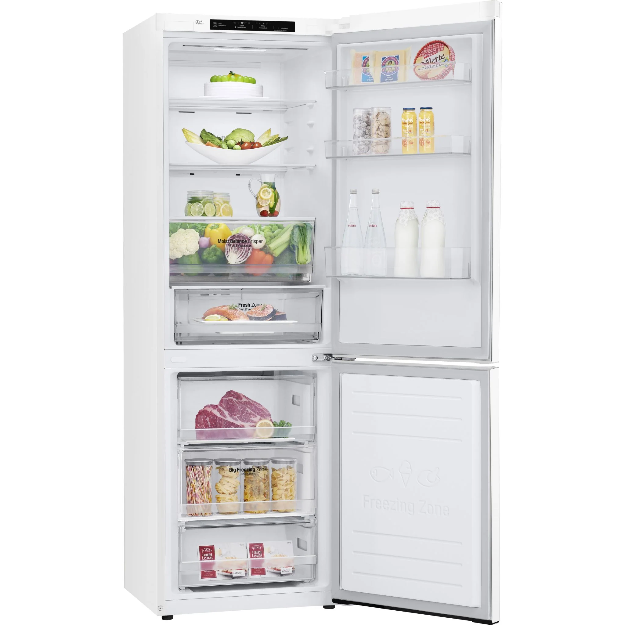 LG 24" Counter Depth Bottom Freezer Refrigerator with DoorCooling+, 12 cu. ft. - White (LBNC12231W) - Image 14
