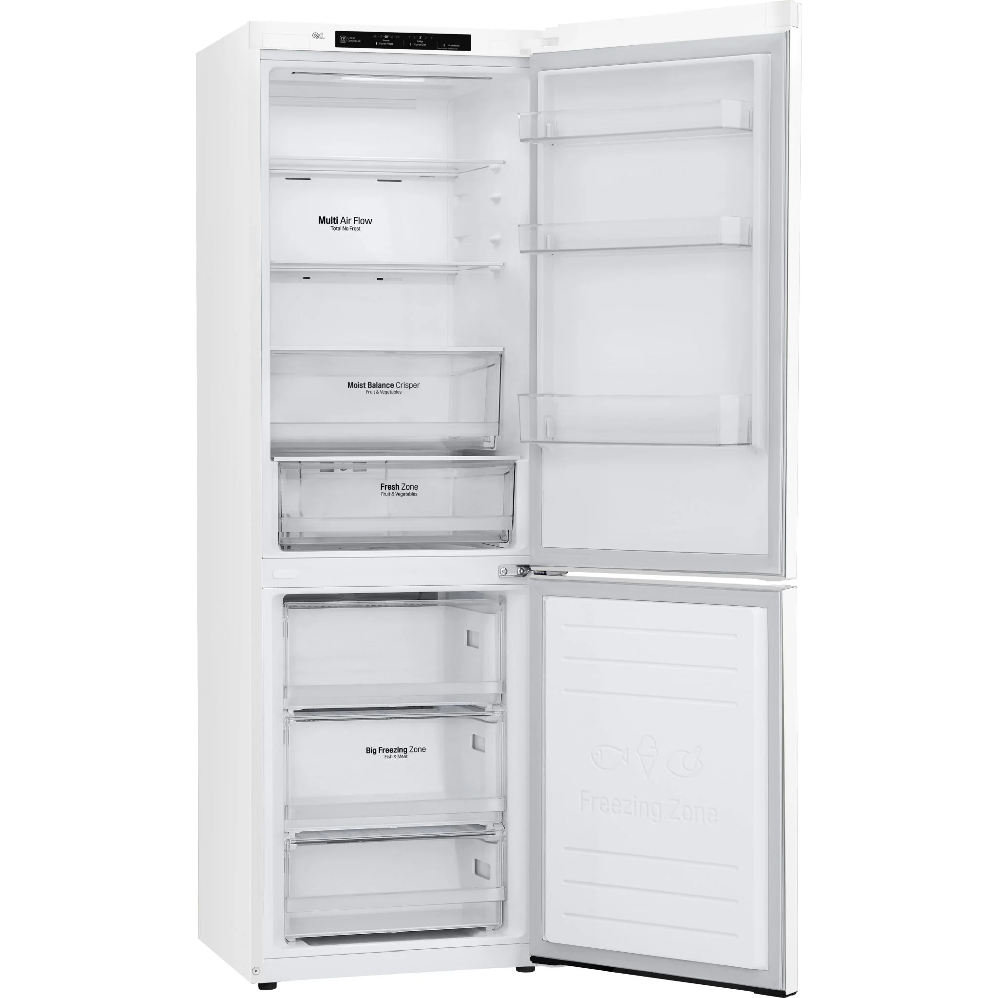 LG 24" Counter Depth Bottom Freezer Refrigerator with DoorCooling+, 12 cu. ft. - White (LBNC12231W) - Image 15