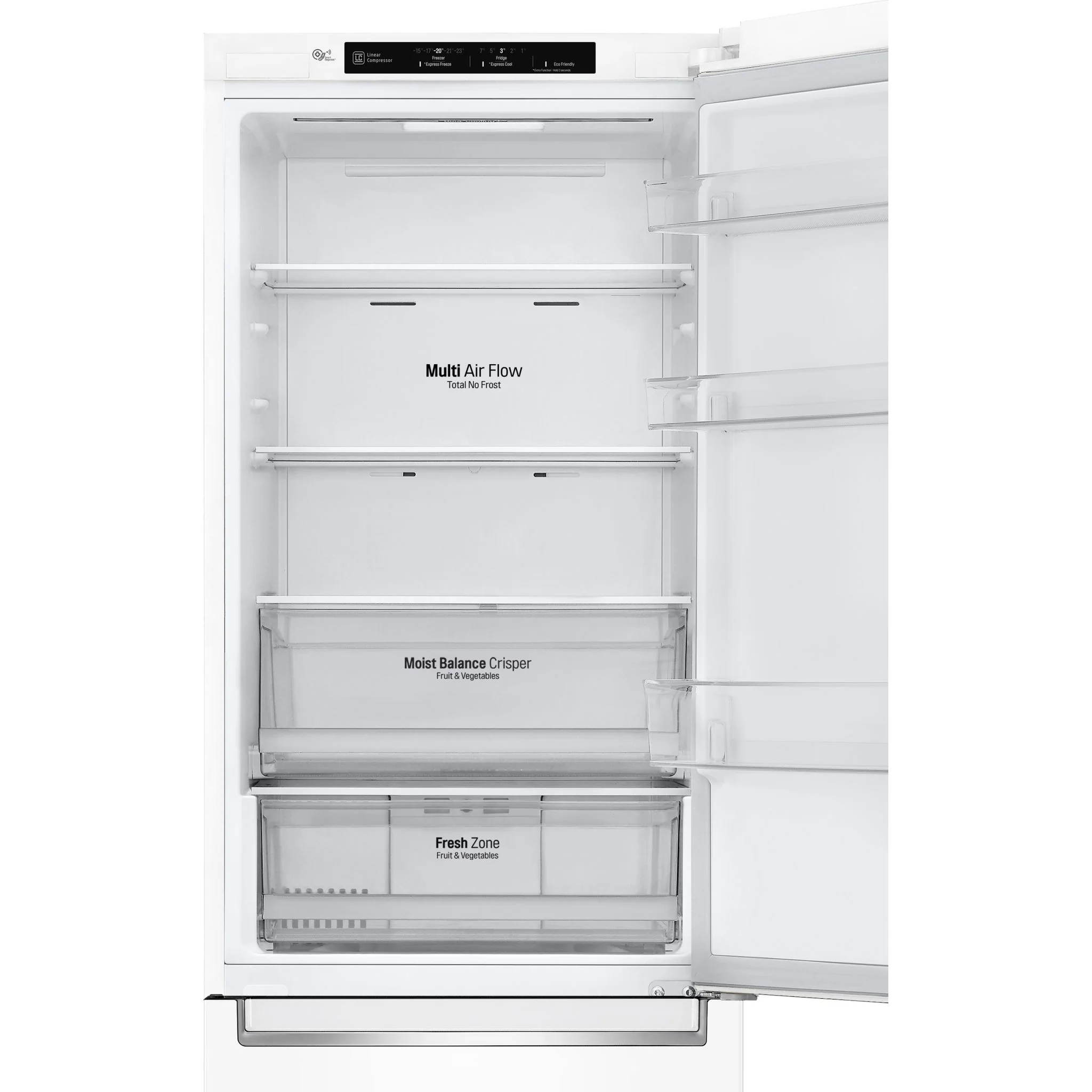 LG 24" Counter Depth Bottom Freezer Refrigerator with DoorCooling+, 12 cu. ft. - White (LBNC12231W) - Image 23