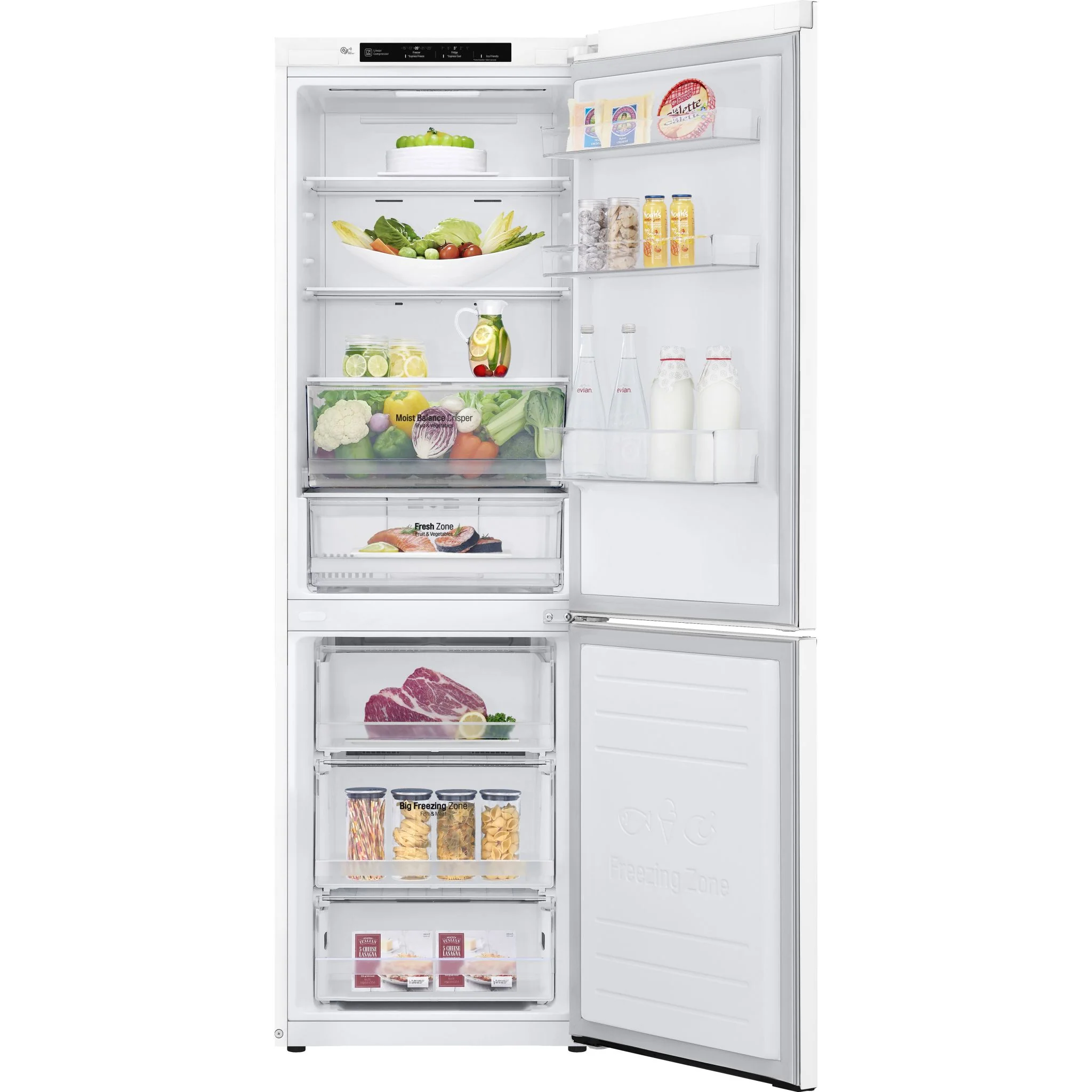 LG 24" Counter Depth Bottom Freezer Refrigerator with DoorCooling+, 12 cu. ft. - White (LBNC12231W) - Image 3