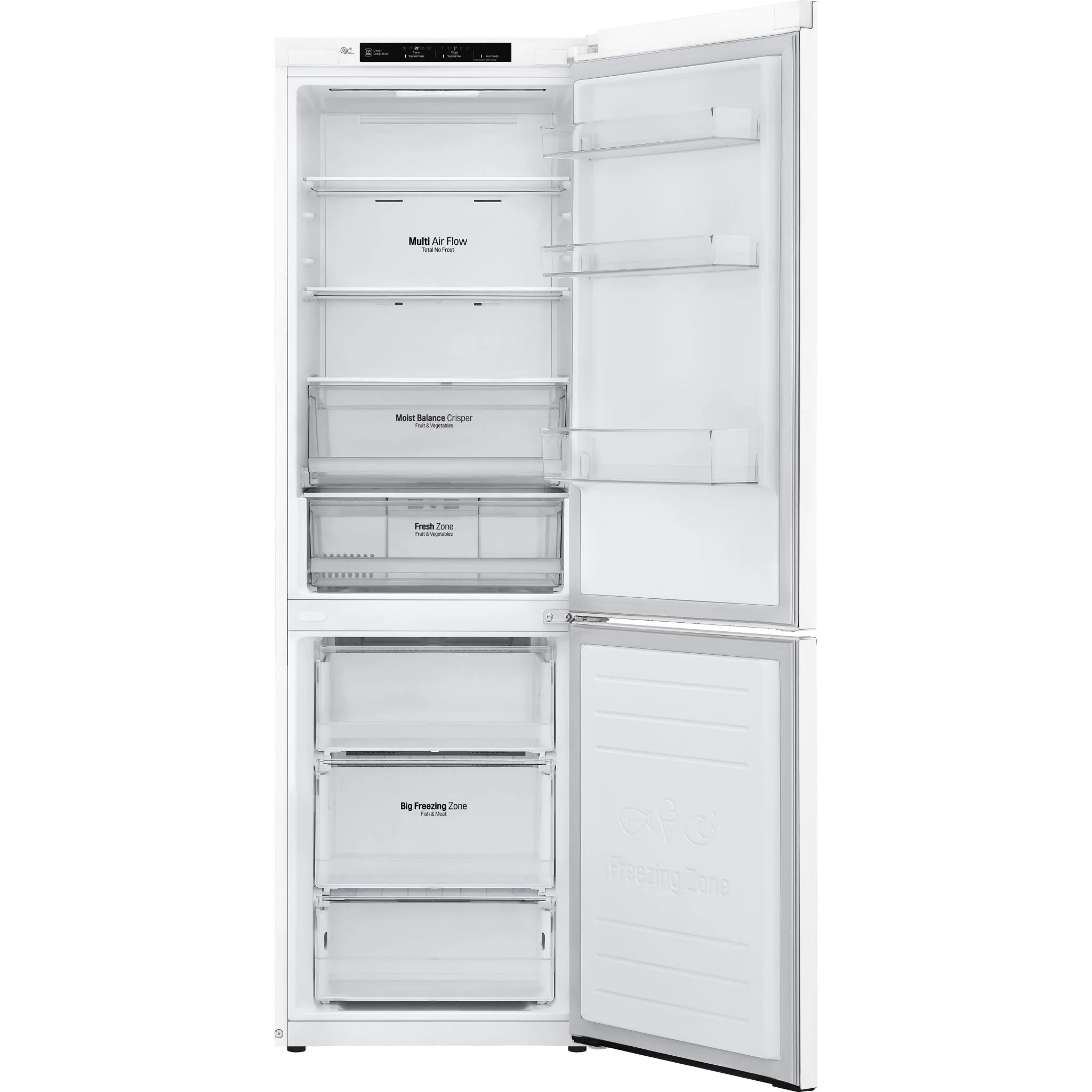 LG 24" Counter Depth Bottom Freezer Refrigerator with DoorCooling+, 12 cu. ft. - White (LBNC12231W) - Image 4