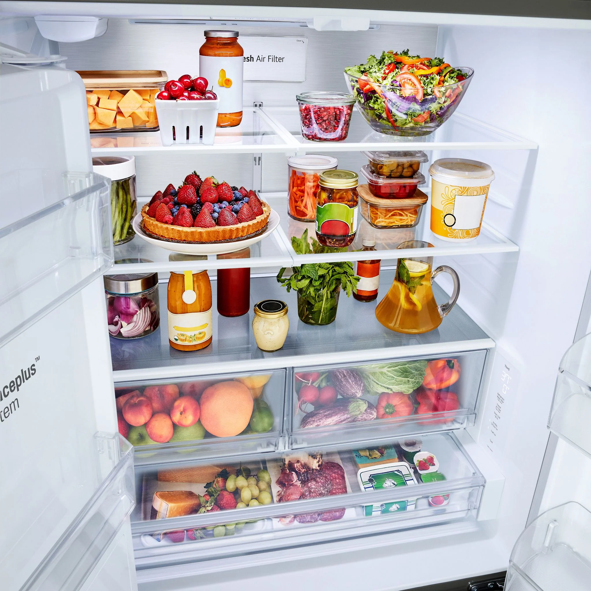 LG 24 cu.ft. French 3-Door Counter-Depth MAX™ Refrigerator with Zero Clearance - Stainless (LF24Z6530S) - Image 10