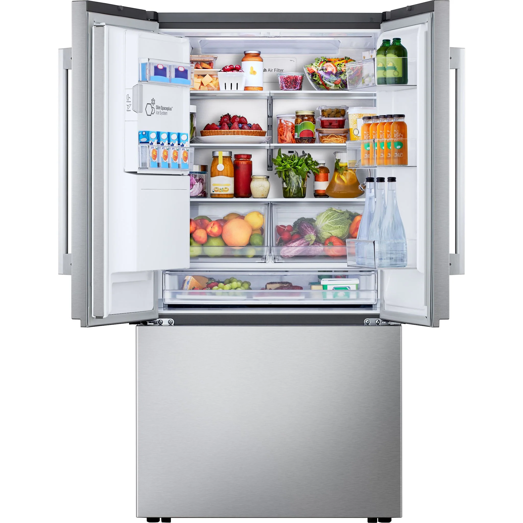 LG 24 cu.ft. French 3-Door Counter-Depth MAX™ Refrigerator with Zero Clearance - Stainless (LF24Z6530S) - Image 3