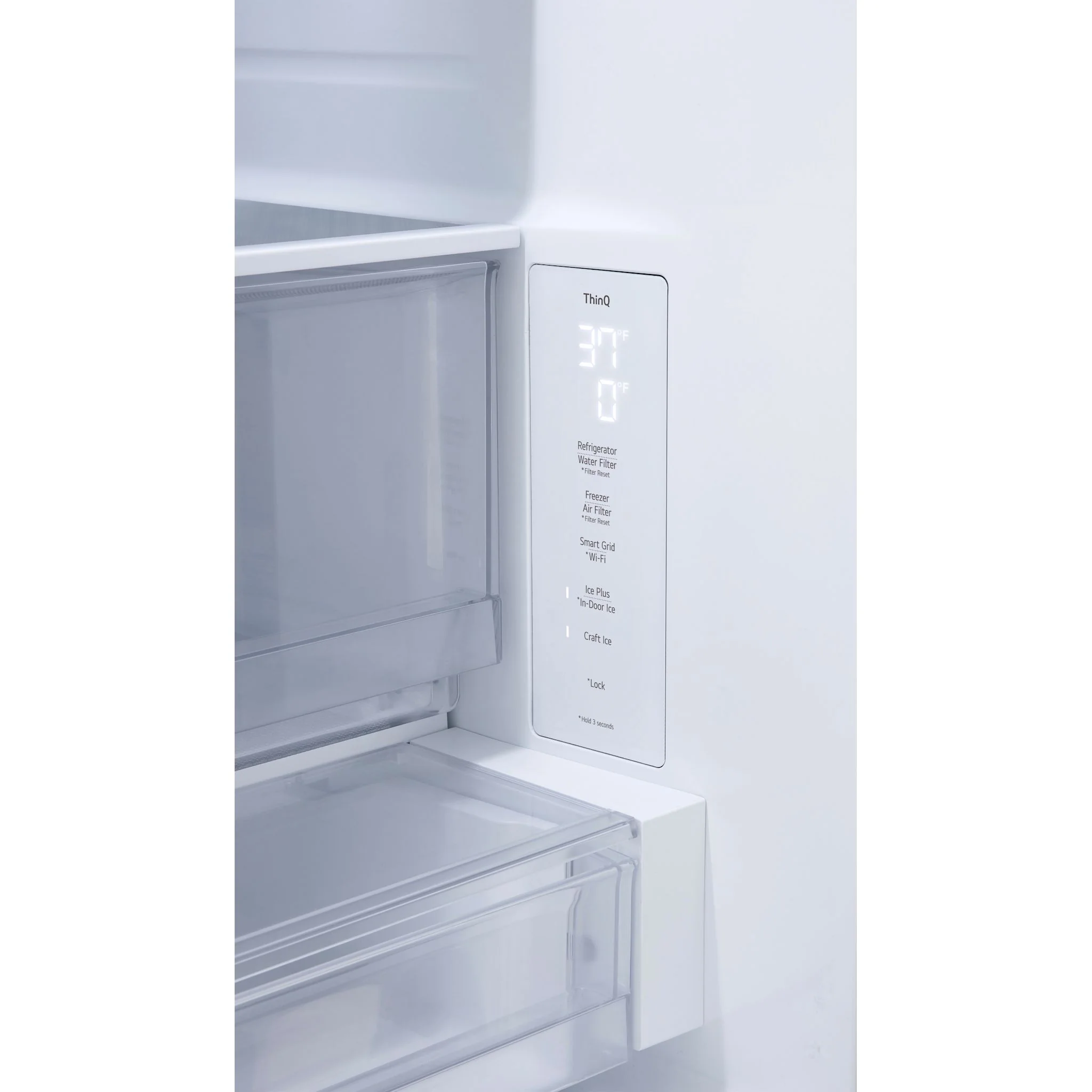 LG 24 cu.ft. French 3-Door Counter-Depth MAX™ Refrigerator with Zero Clearance - Stainless (LF24Z6530S) - Image 7