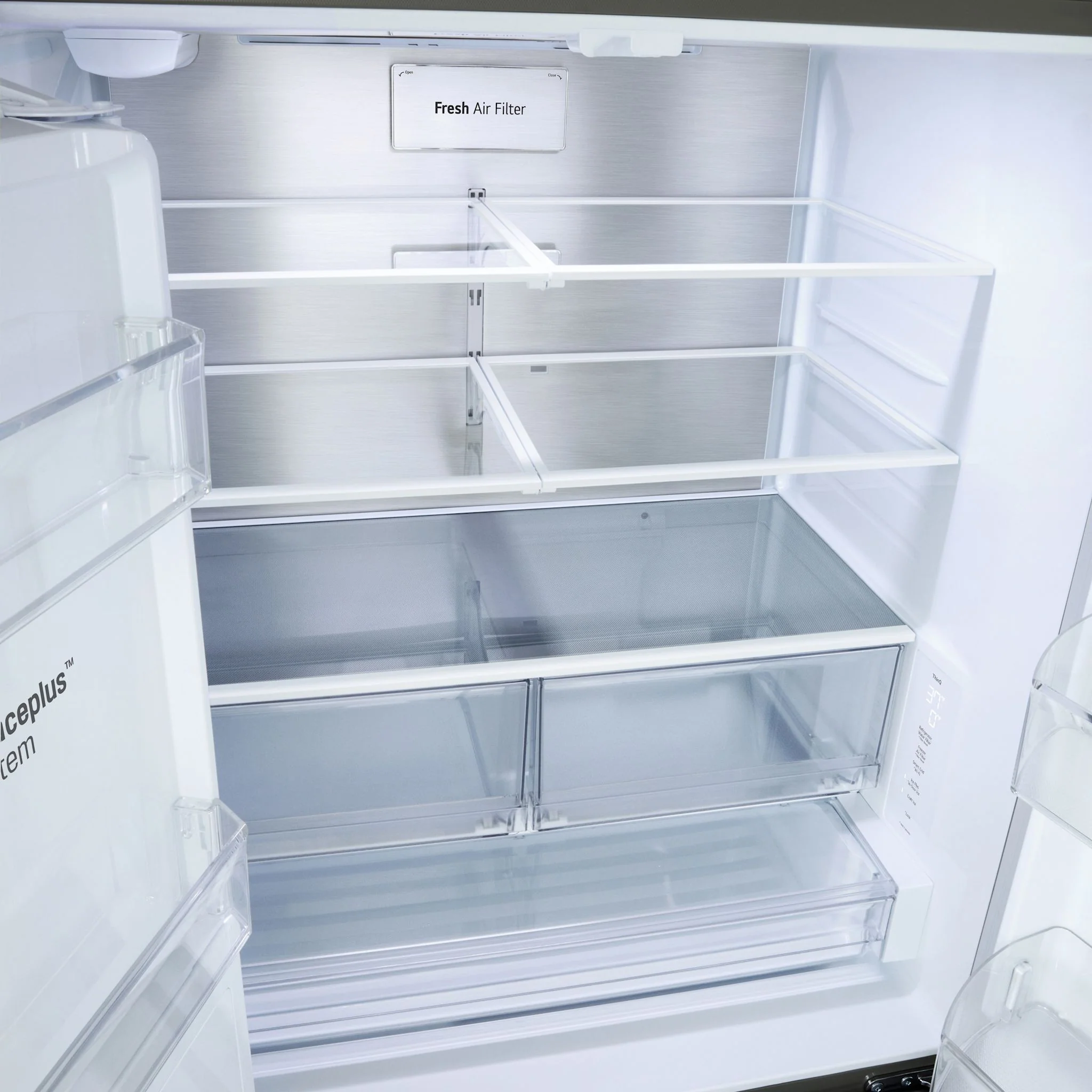 LG 24 cu.ft. French 3-Door Counter-Depth MAX™ Refrigerator with Zero Clearance - Stainless (LF24Z6530S) - Image 9