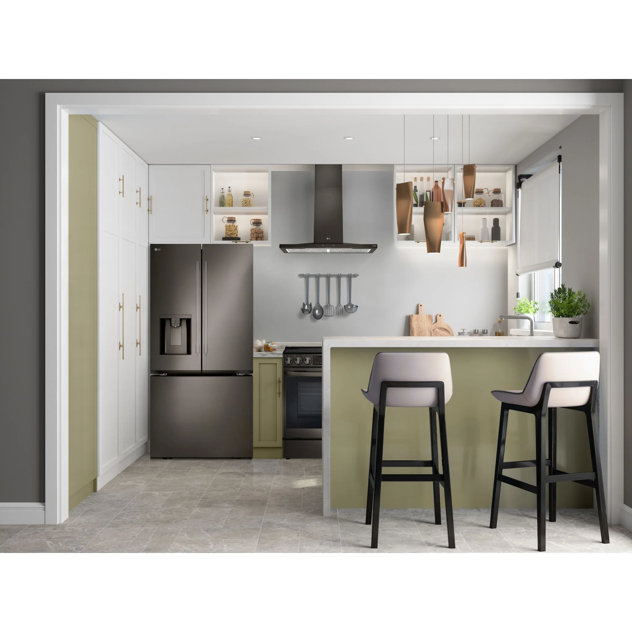 LG 25 cu. ft. 3-Door French Door Refrigerator - PrintProof® Black Stainless Steel (LF25H6330D) - Image 24