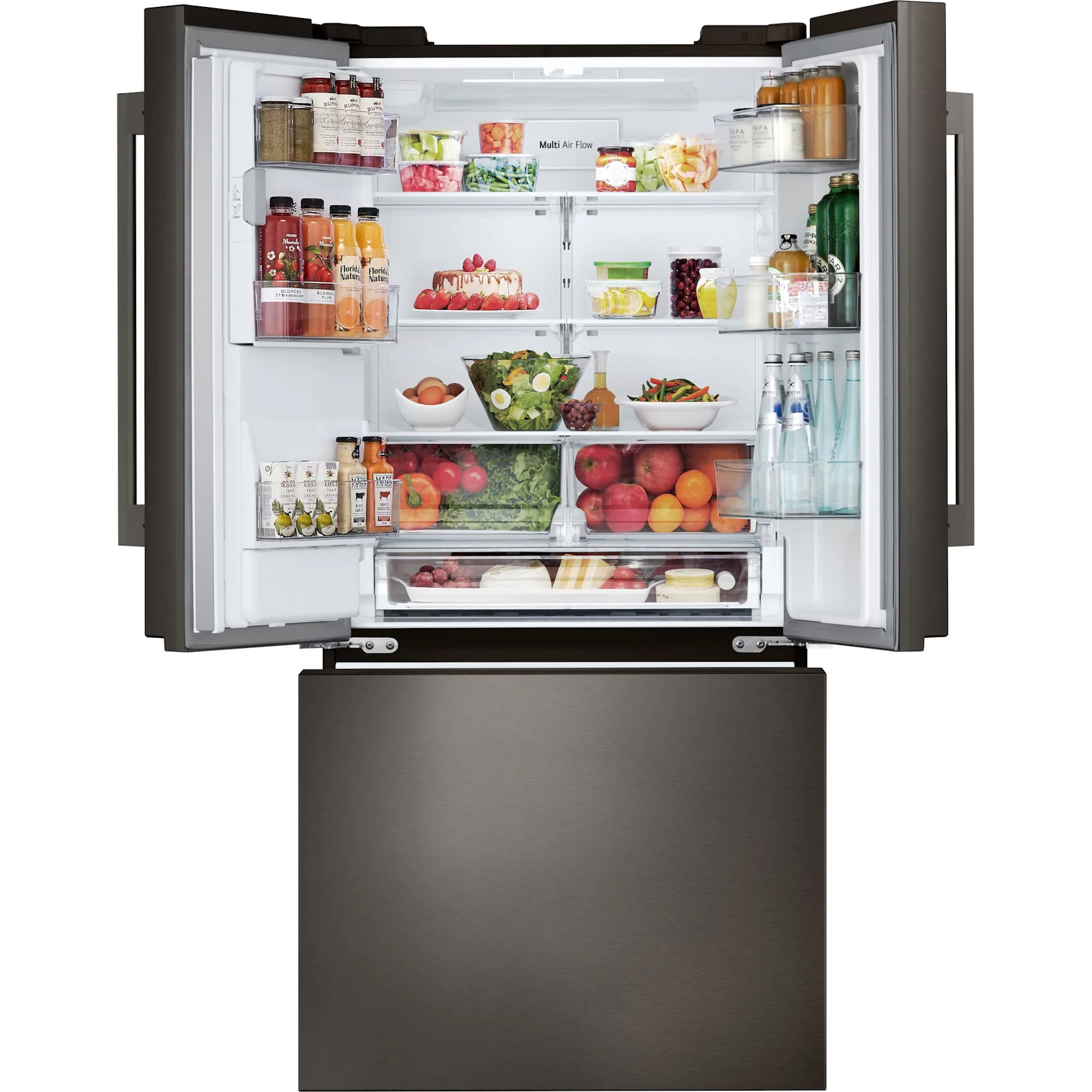LG 25 cu. ft. 3-Door French Door Refrigerator - PrintProof® Black Stainless Steel (LF25H6330D) - Image 7